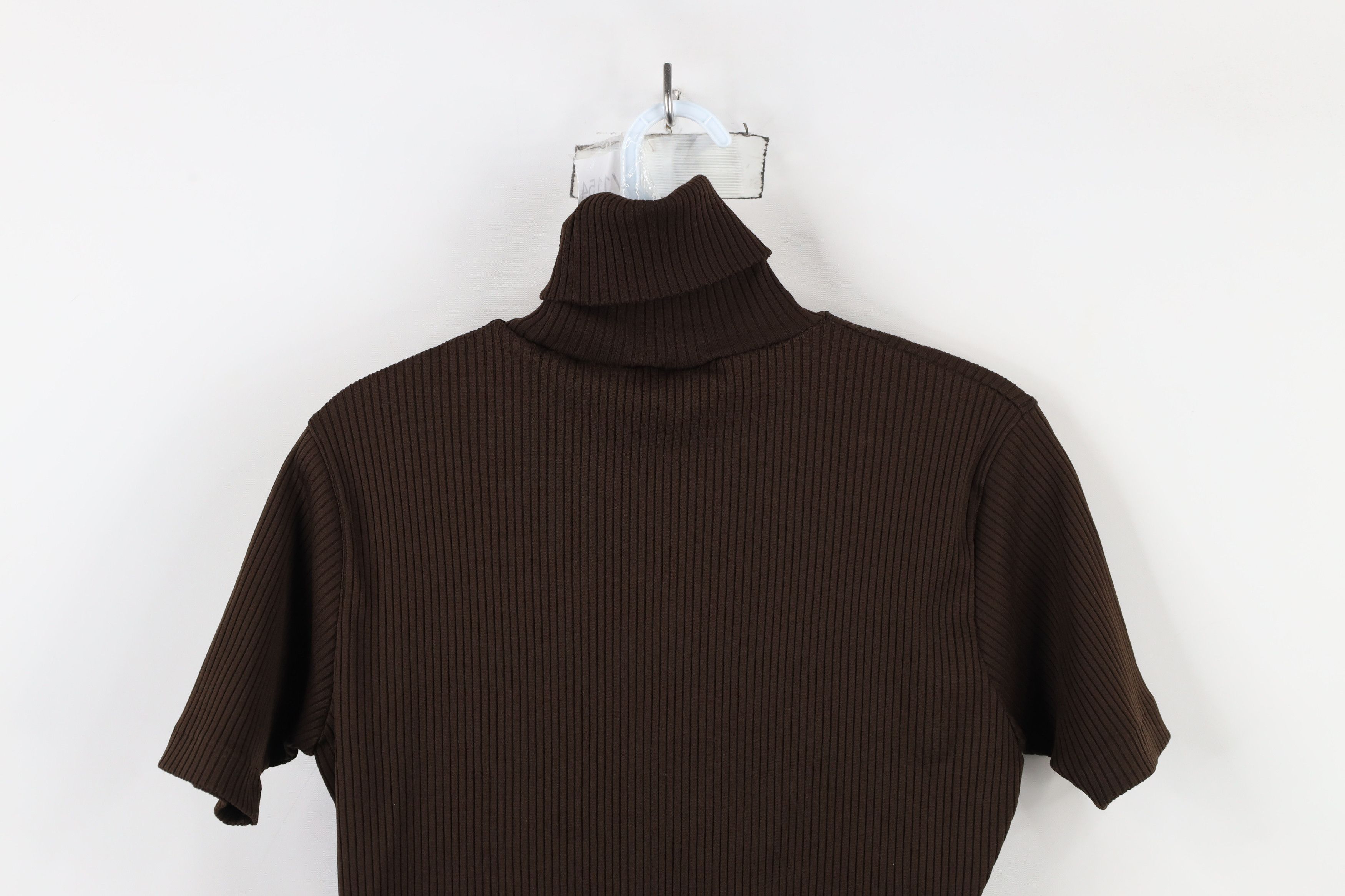 Vintage Vintage 70s Streetwear Knit Short Sleeve Turtleneck T-Shirt Size L / US 10 / IT 46 - 9 Thumbnail
