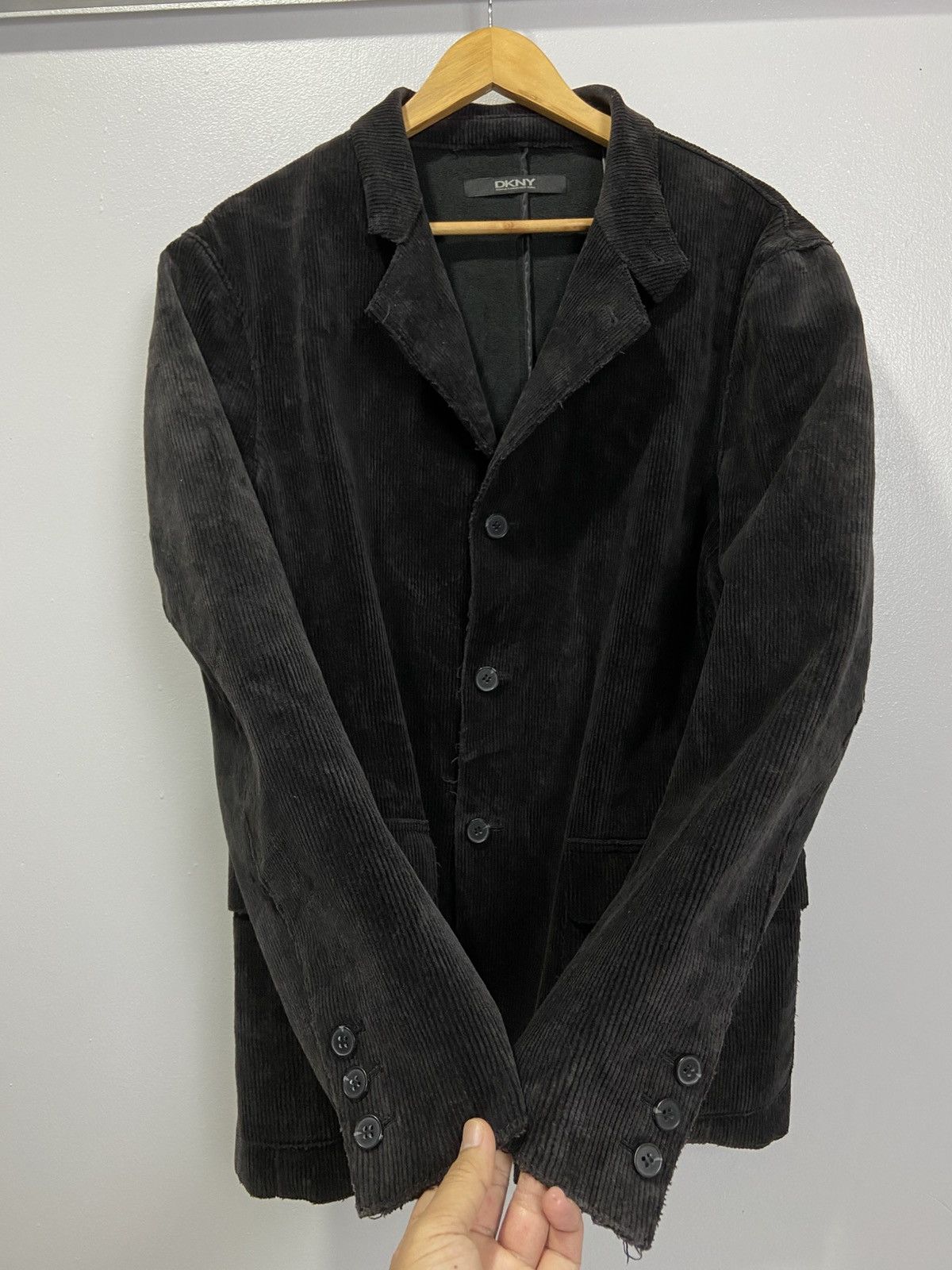 DKNY Vintage DKNY Donna Karan Corduroy Coat Jacket Size US L / EU 52-54 / 3 - 4 Thumbnail
