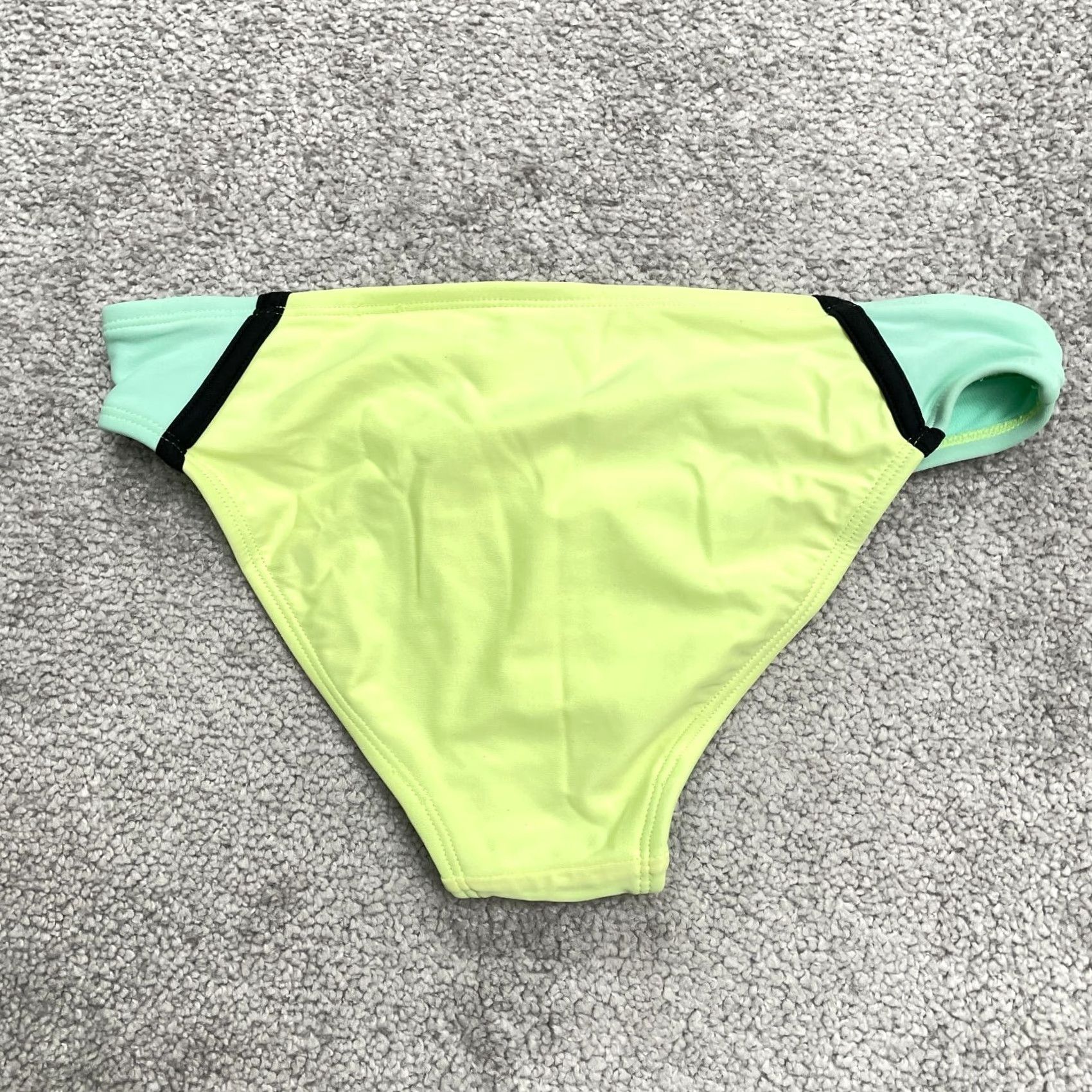 Vintage Xhilaration Bikini Bottom Womens Small Yellow Green Low Rise Beach Pool Size 28" / US 6 / IT 42 - 2 Thumbnail