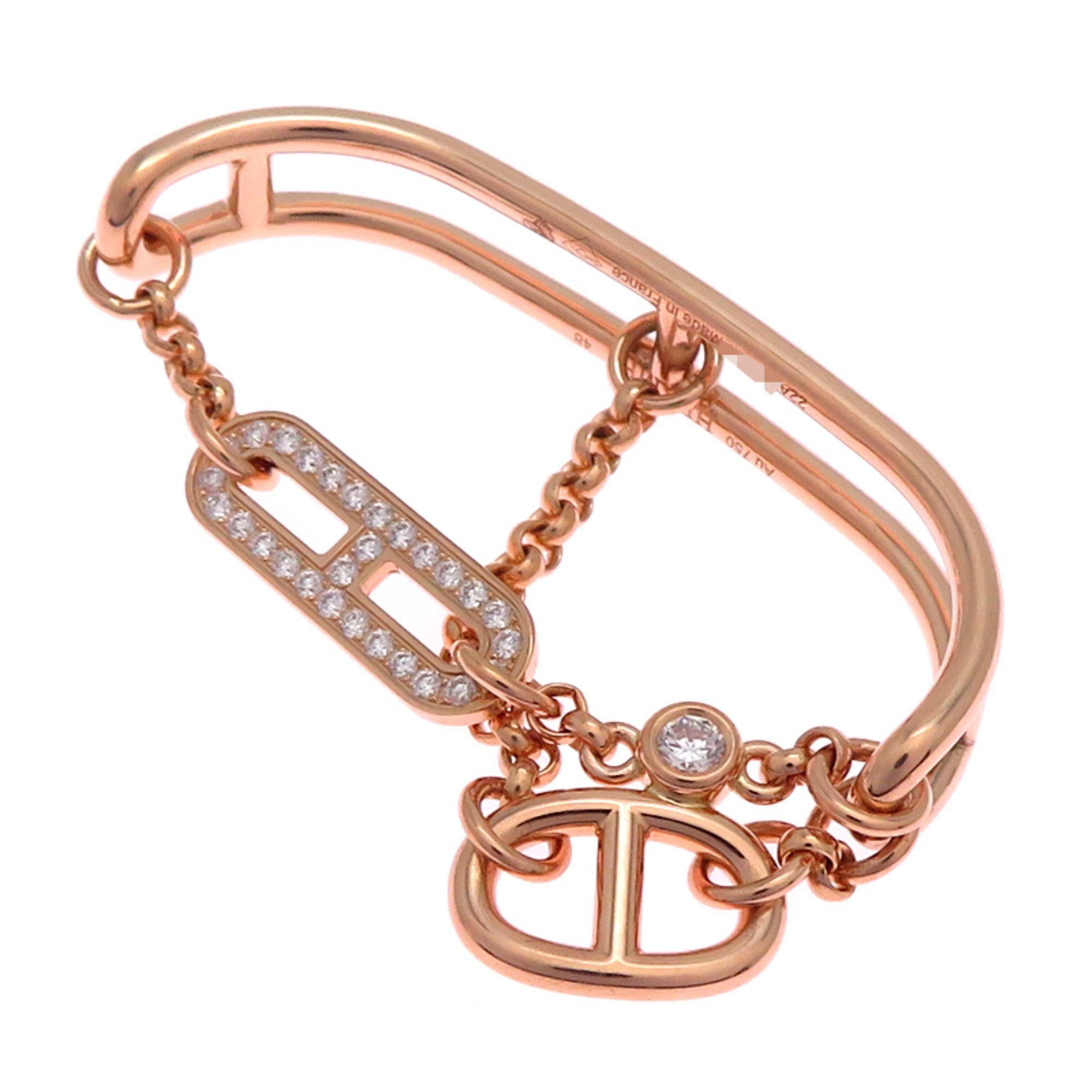 Hermes Hermes Hermès #48 Chaine d'Ancre Chaos Women's Ring in 750 Pink Gold Size ONE SIZE - 1 Thumbnail