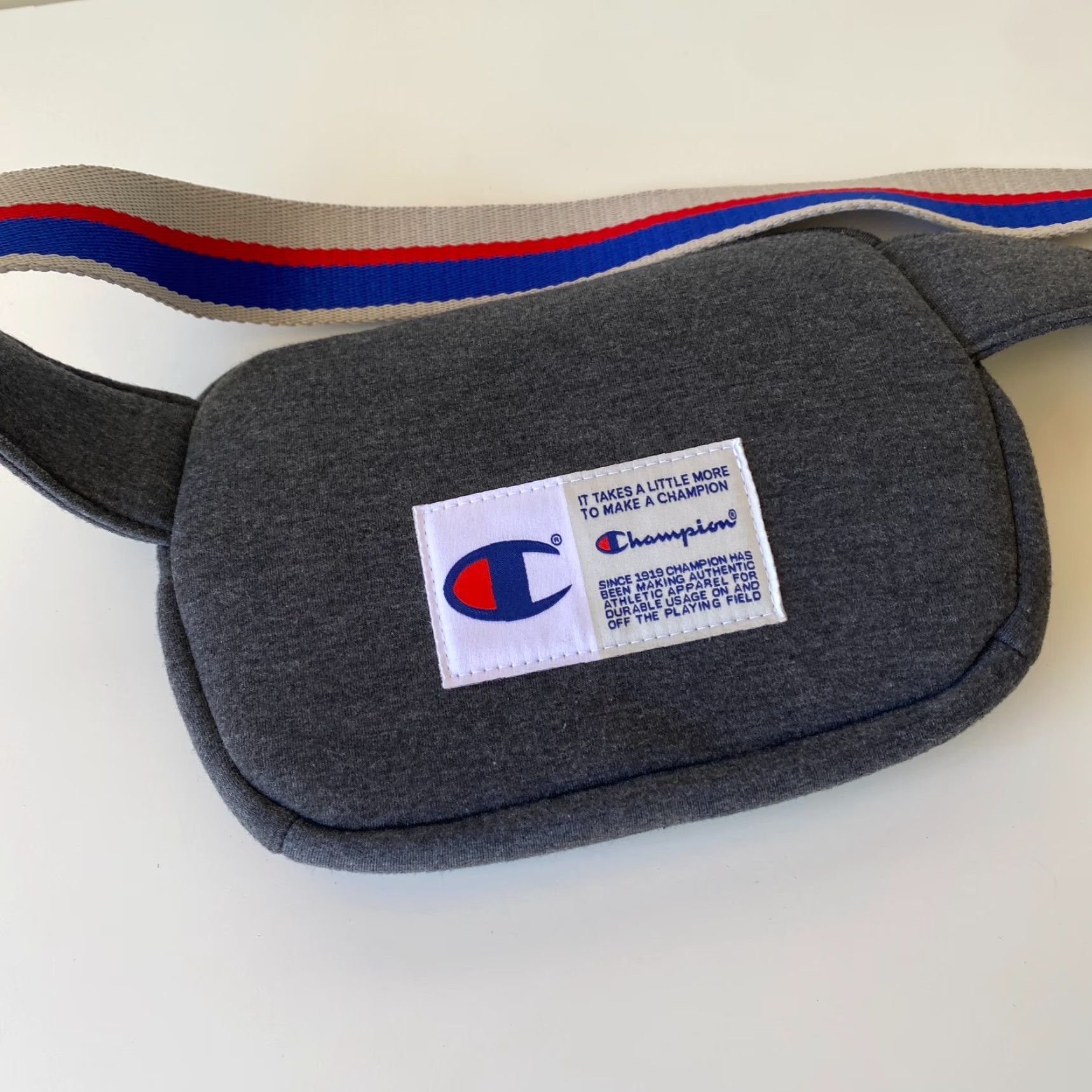 Champion VINTAGE Champion Athletic Apparel Waist Bag Fanny Pack Gray Slate Strap Unisex Adults Cotton Belt Bag & Fanny Pack Mens Womens Boys Girls Size ONE SIZE - 2 Thumbnail