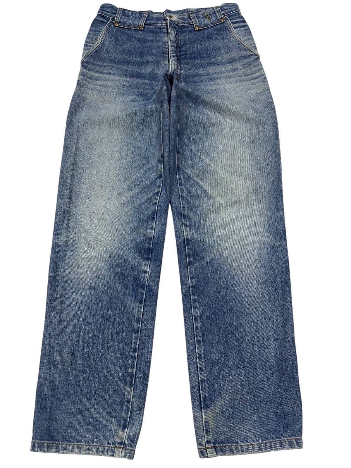 Trussardi Vintage Trussardi Faded Blue Washed Jeans Size US 29 - 1 Thumbnail