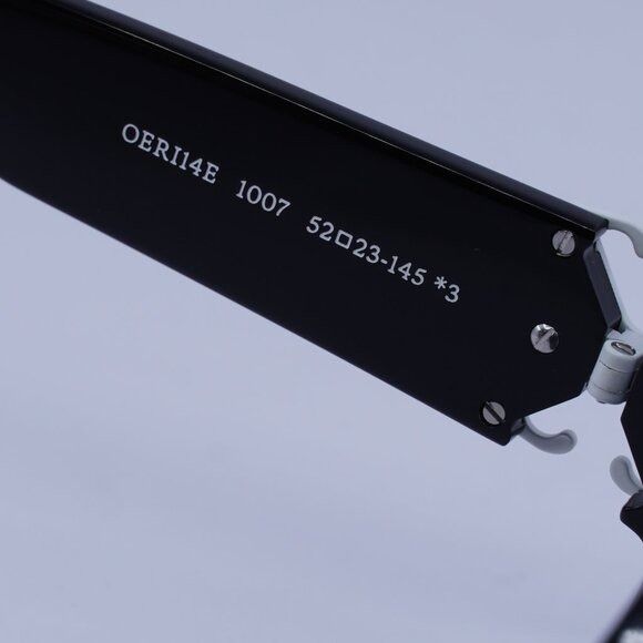 Off-White Off-White OERI14E PALMER 1007 Sunglasses Black Oval Frame Size ONE SIZE - 6 Thumbnail