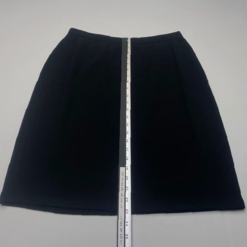 Vintage VINTAGE Belou Lex Knit Skirt Womens XL Black Elastic Waist Knee Length A-Line Knit Skirt Women's Belamie Shirt? Size 40" / US 18 - 2 Thumbnail