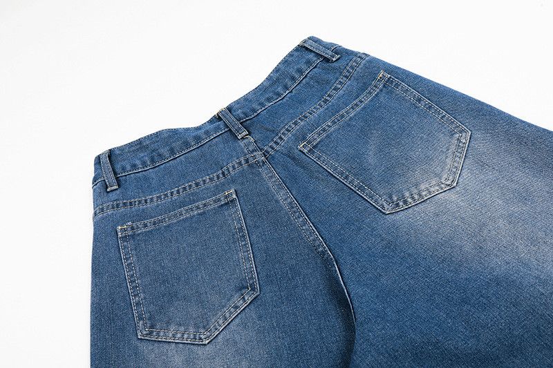 Jean Men's America Embroidered Washed Denim Curved-Leg Jeans Size US 32 / EU 48 - 5 Thumbnail