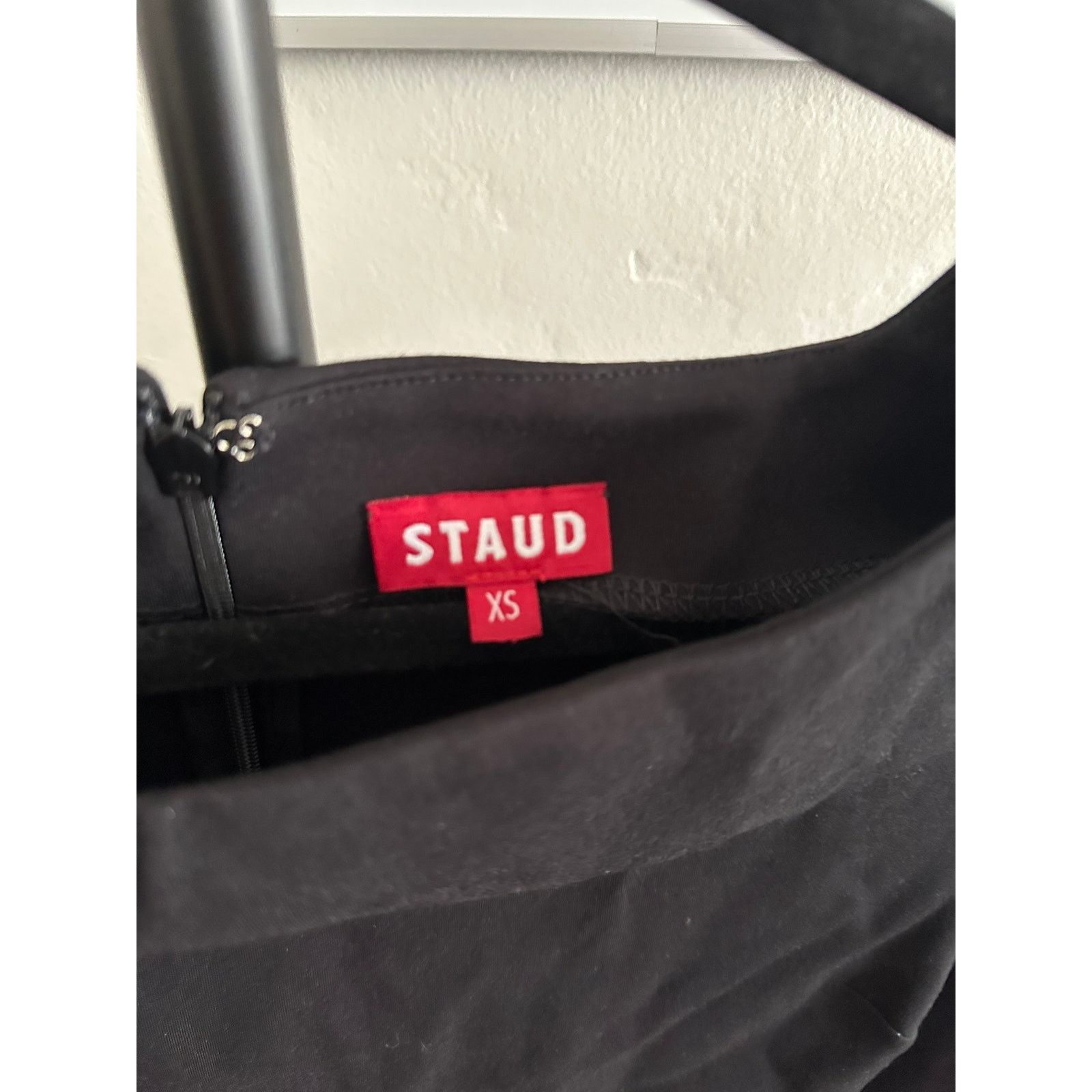 Staud STAUD Hawthorne Taffeta-Trimmed Mini Dress Black XS Size XS / US 0-2 / IT 36-38 - 4 Thumbnail