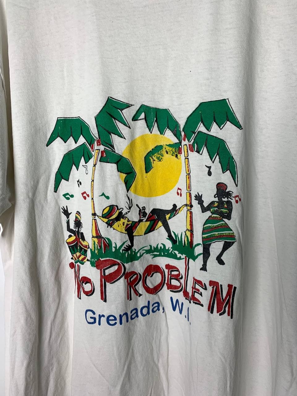 Vintage Vintage t-shirt no problem Grenada West Indies Sz L Size US L / EU 52-54 / 3 - 2 Thumbnail