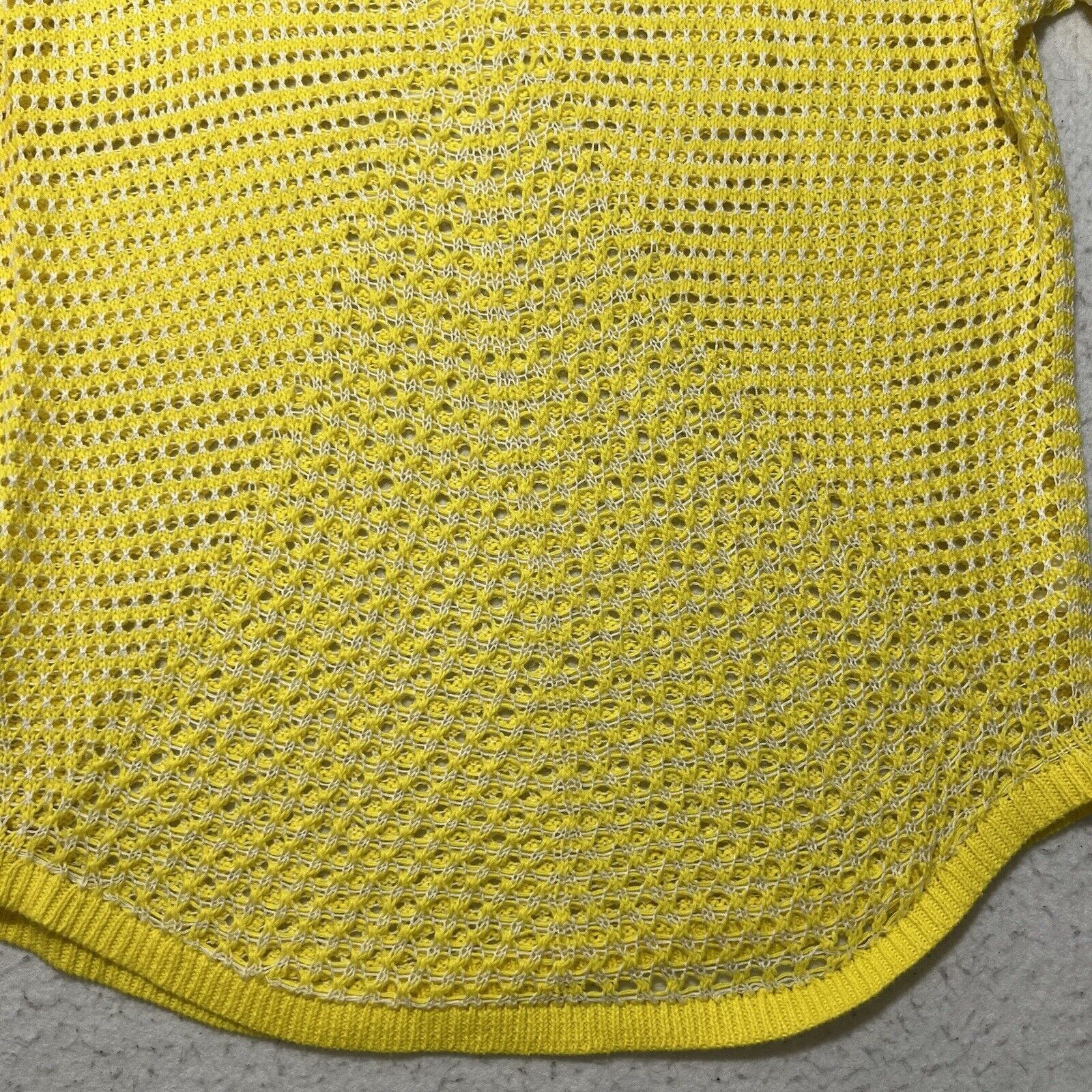 Other a.n.a Small Open Knit Sweater Bright Yellow Pullover Top Size S / US 4 / IT 40 - 6 Thumbnail