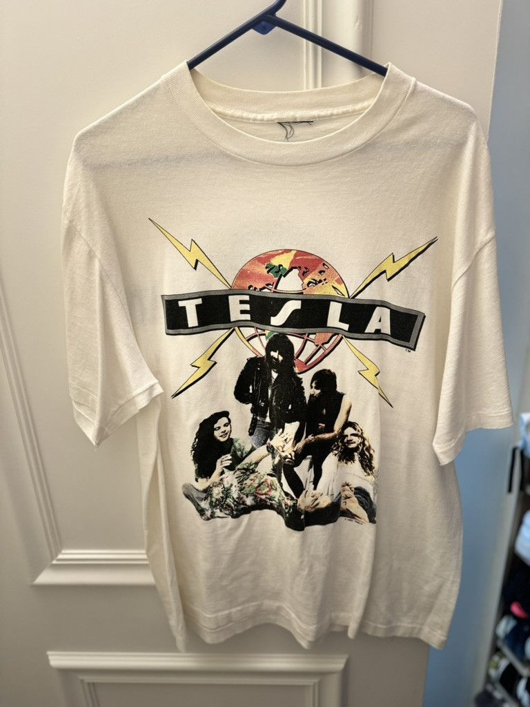 Tesla Vintage Shirt Vintage Tesla Tour Concert T Shirt 1987