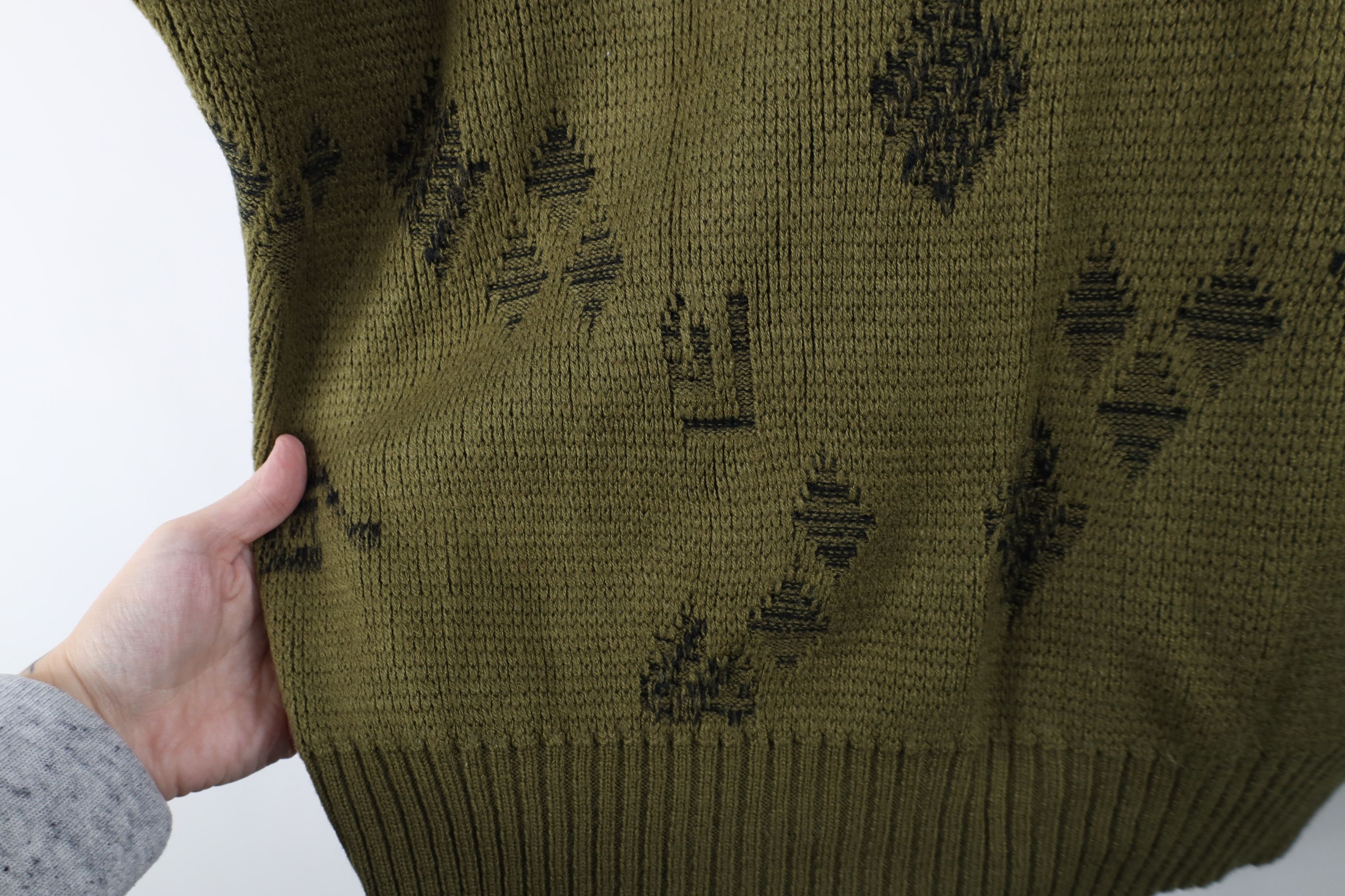 Vintage Vintage 90s Streetwear Trim Diamond Knit Crewneck Sweater Size US L / EU 52-54 / 3 - 8 Thumbnail