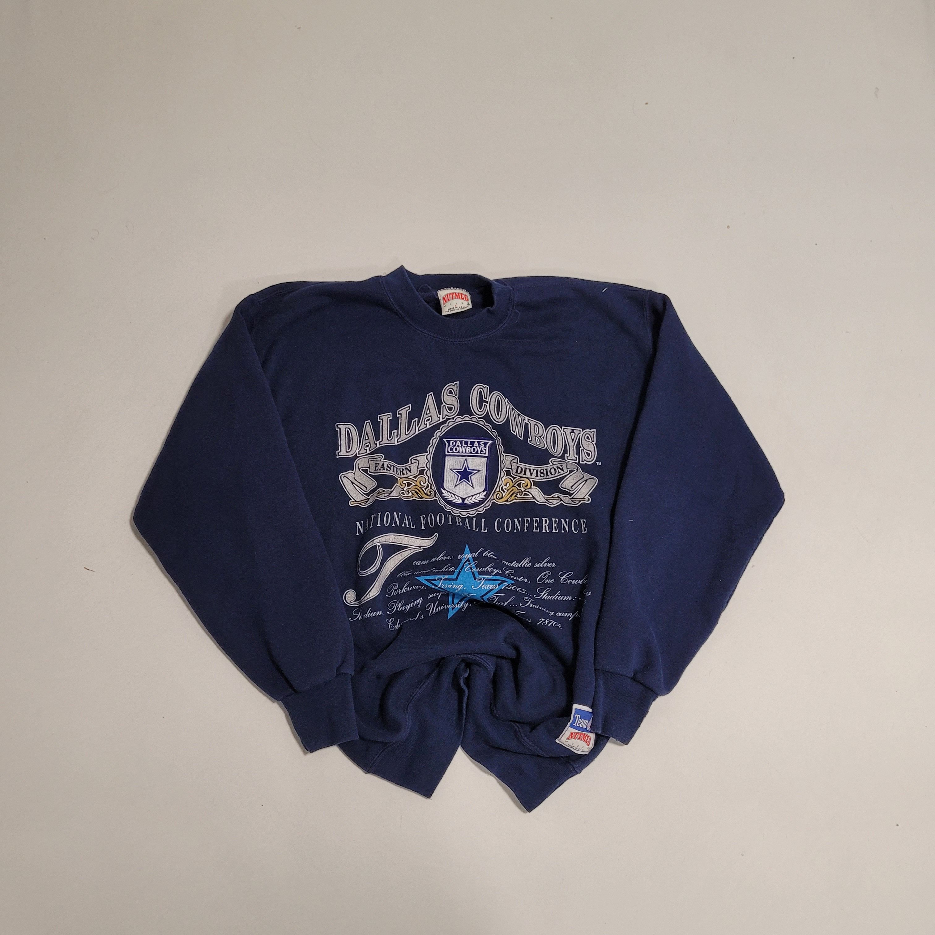 Vintage Dallas Cowboys Troy Aikman Sweatshirt Crewneck L 90s NFL Big Spell  Out