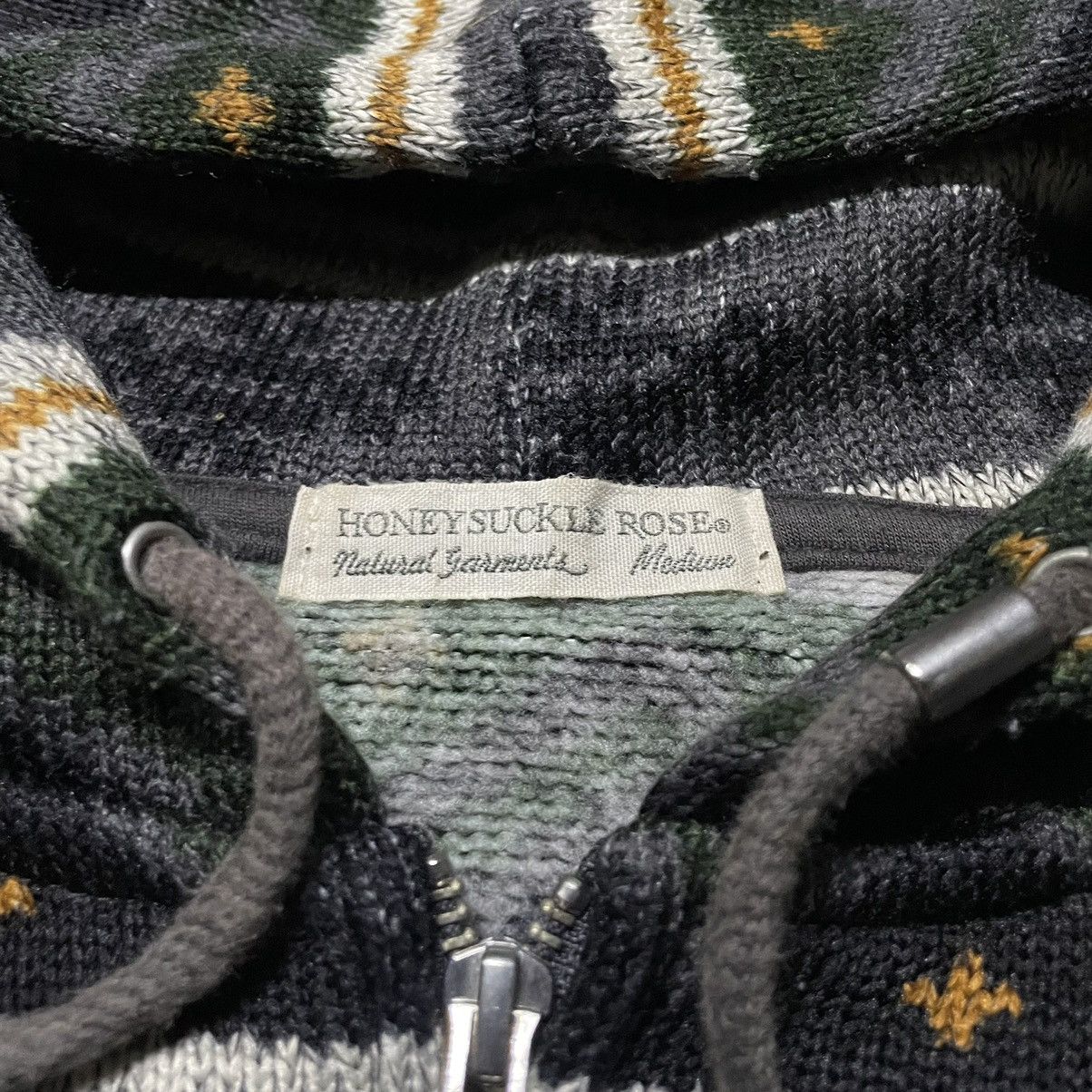 Japanese Brand × Vintage 💥Honey Suckle Rose Double Hold Zipper Knit Hoodie Size US M / EU 48-50 / 2 - 5 Thumbnail