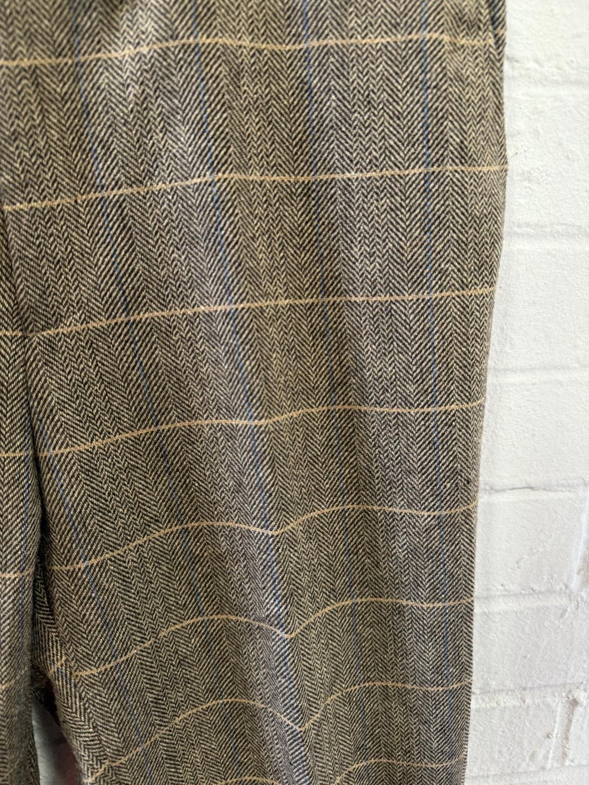 Unknown London Men's Wool Dress Pants with Check Pattern - Size 34 Size 42R - 2 Thumbnail