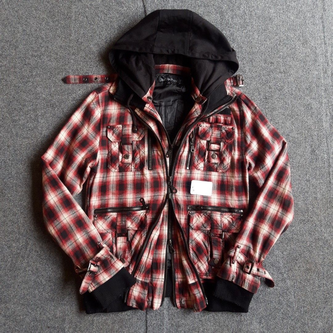 Hysteric Glamour × In The Attic × Japanese Brand In the attic plaid hoodie bondage Size US M / EU 48-50 / 2 - 1 Thumbnail