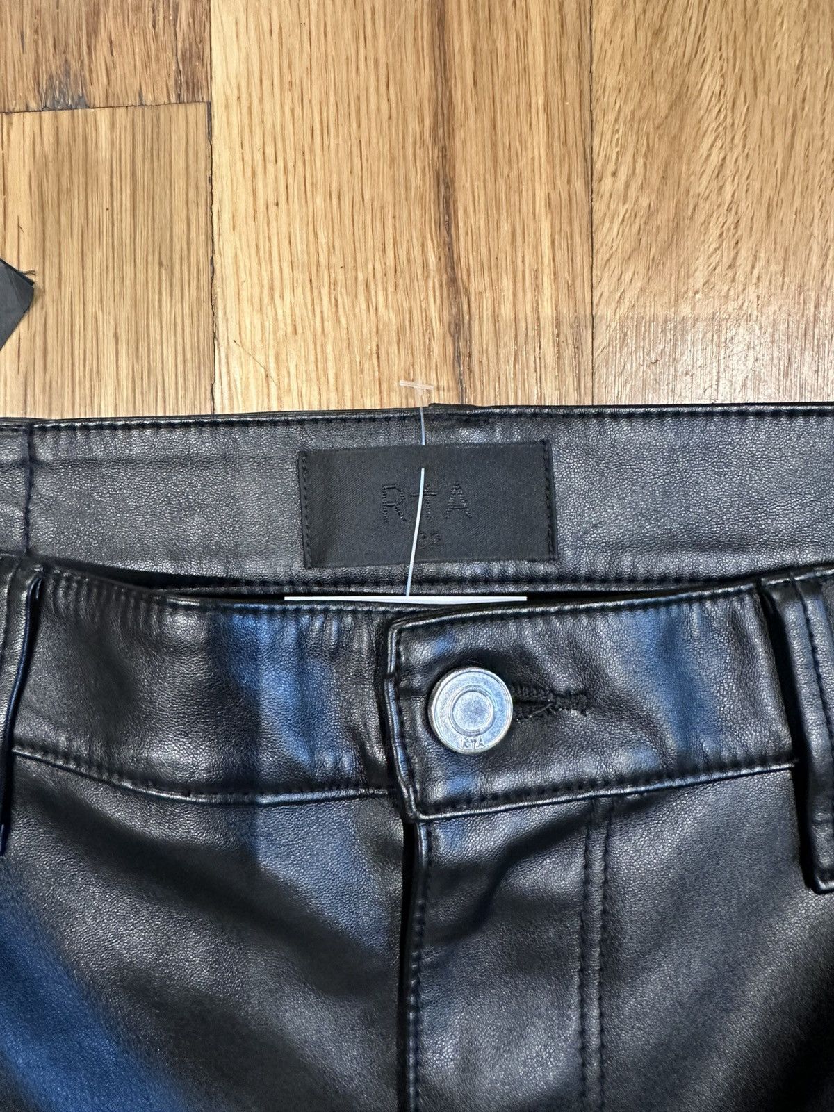 Rta Rta Peccare Sanctus Black Leather Jeans Size 32 Size US 32 / EU 48 - 3 Thumbnail