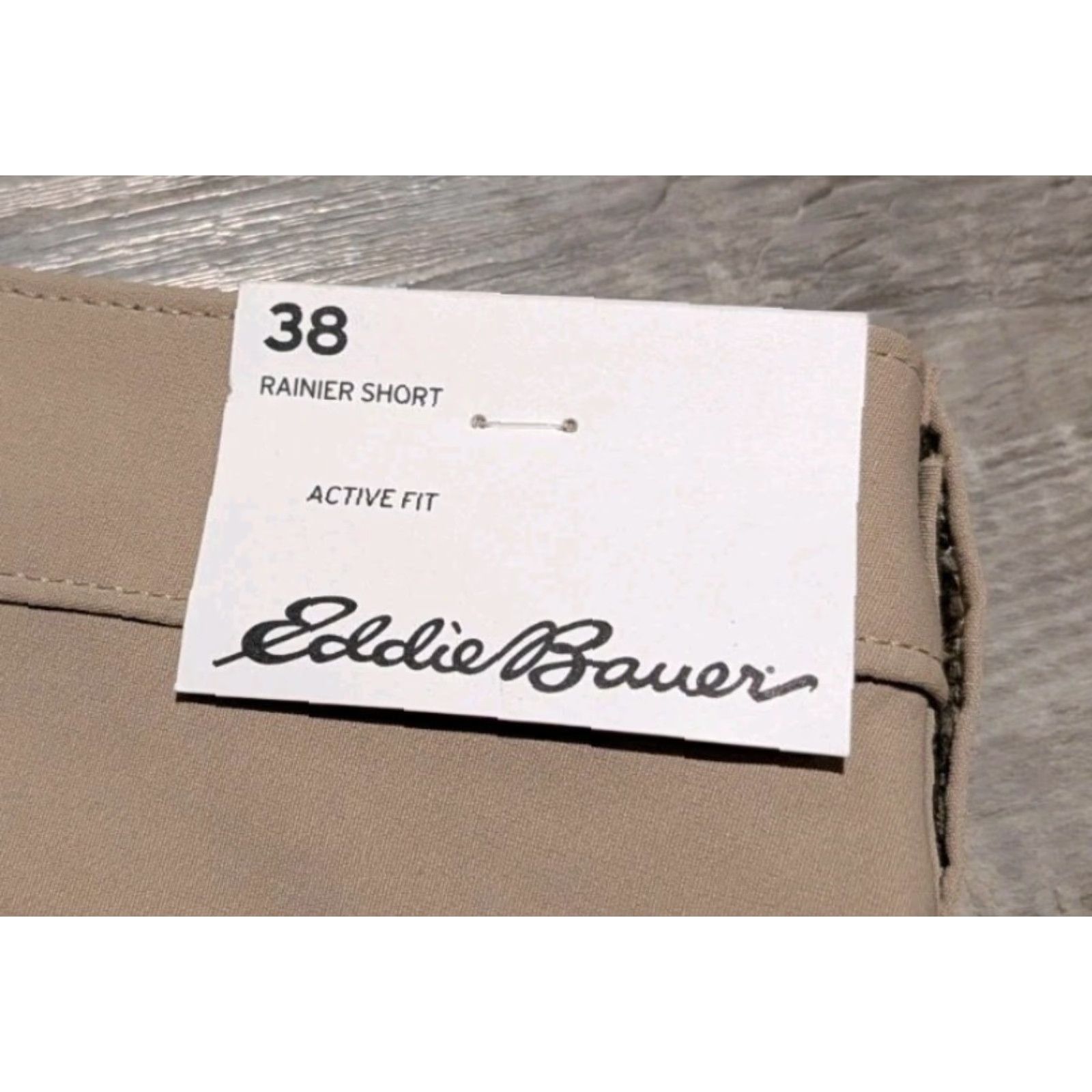 Eddie Bauer EDDIE BAUER Mens Rainier Tech Short Khaki 38 Regular Inseam 10" Nylon Spandex Breathable UPF 50+ Zipper Pocket Storm Repel Pockets NWT NEW Size US 38 / EU 54 - 3 Thumbnail