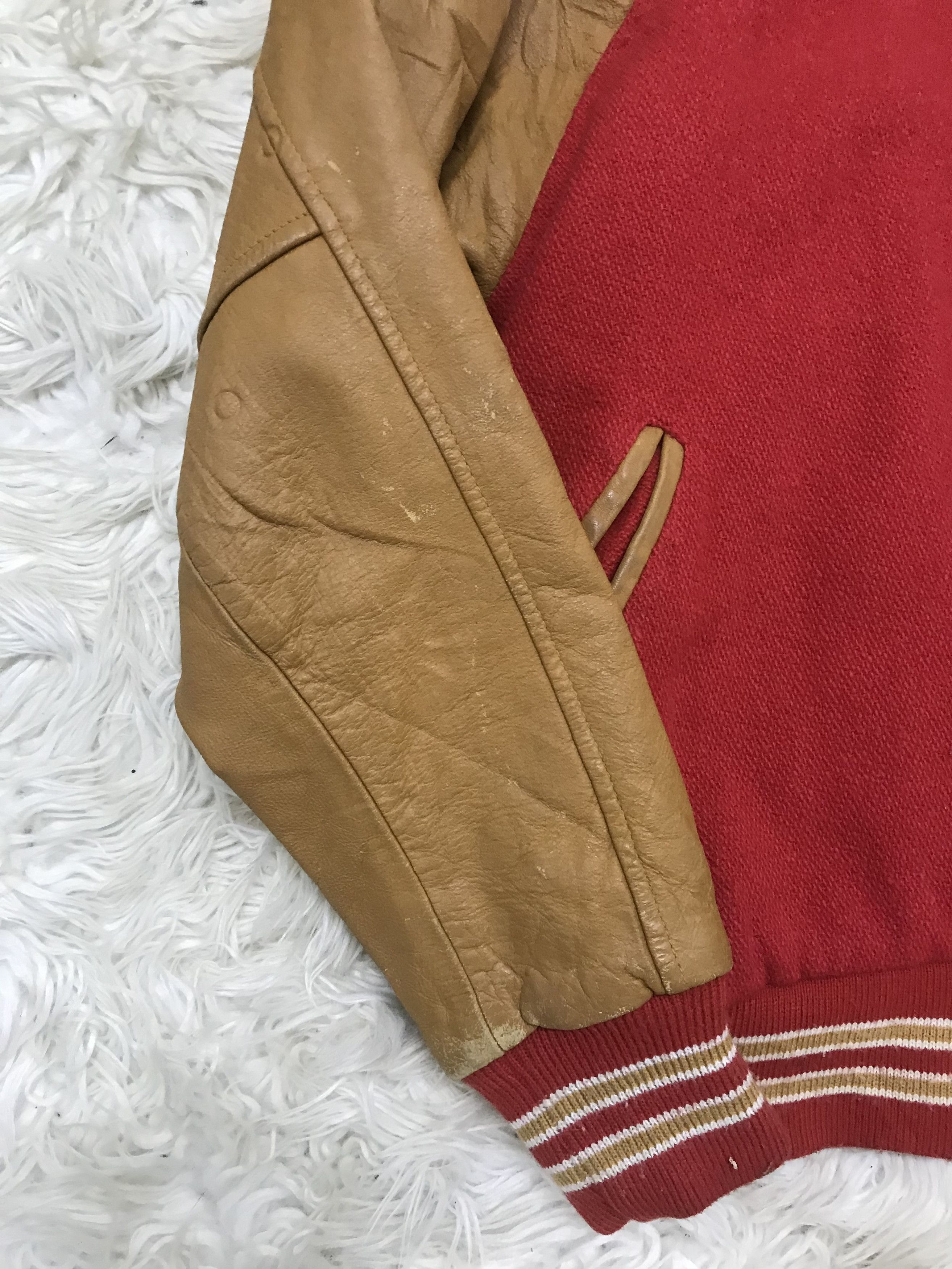 Vintage Vintage U.S 740N Stadium Leather Sleeve Varsity Jacket Size US M / EU 48-50 / 2 - 8 Thumbnail