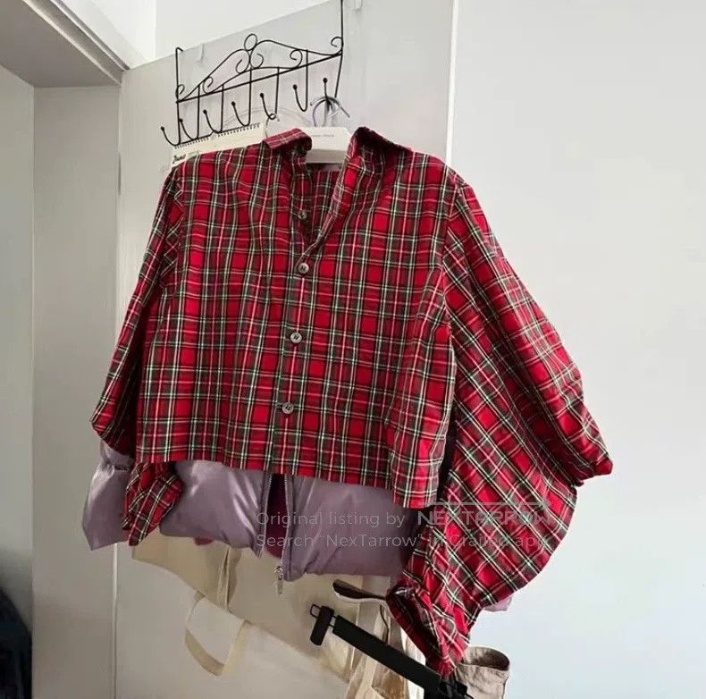 Comme des Garcons Comme Des Garcons Red and green plaid shirt Size S / US 4 / IT 40 - 4 Thumbnail