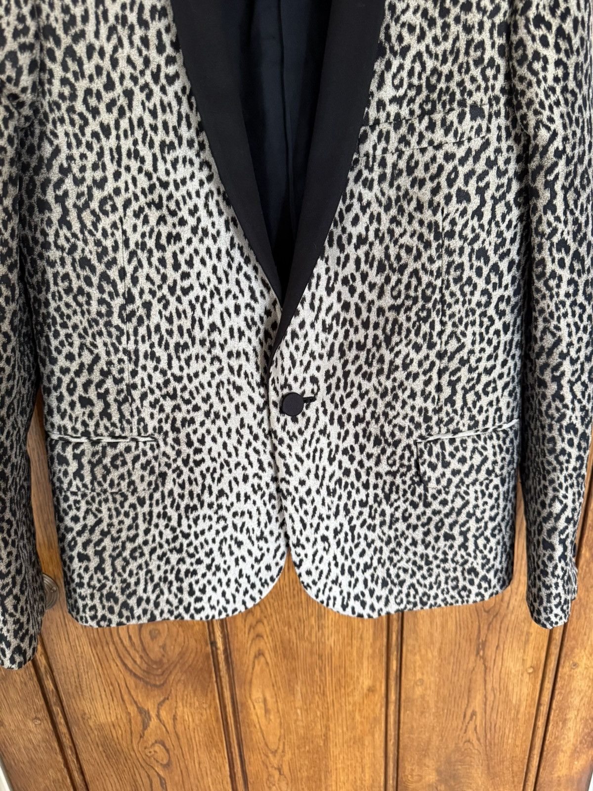 Hedi Slimane × Saint Laurent Paris SS14 Saint Laurent Babycat Le Smoking tuxedo jacket Hedi Size 36R - 9 Thumbnail