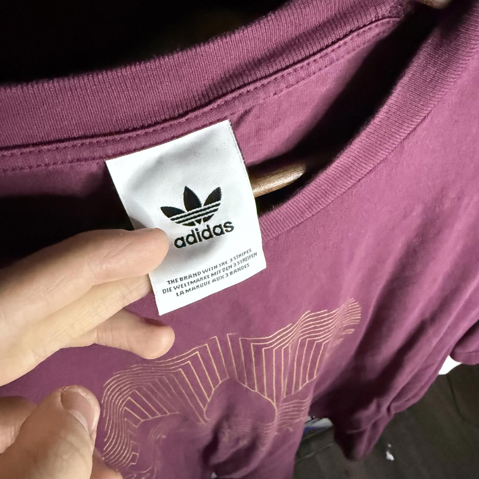 Adidas Adidas Vintage Graphic Tee - Maroon Size US XL / EU 56 / 4 - 2 Thumbnail