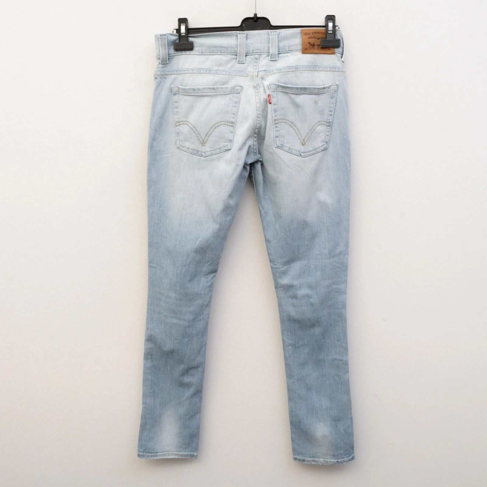 Levi's STRAUSS Straight W29 L32 Fit Denim Jeans Trousers Ripped Low Size 29" - 4 Thumbnail