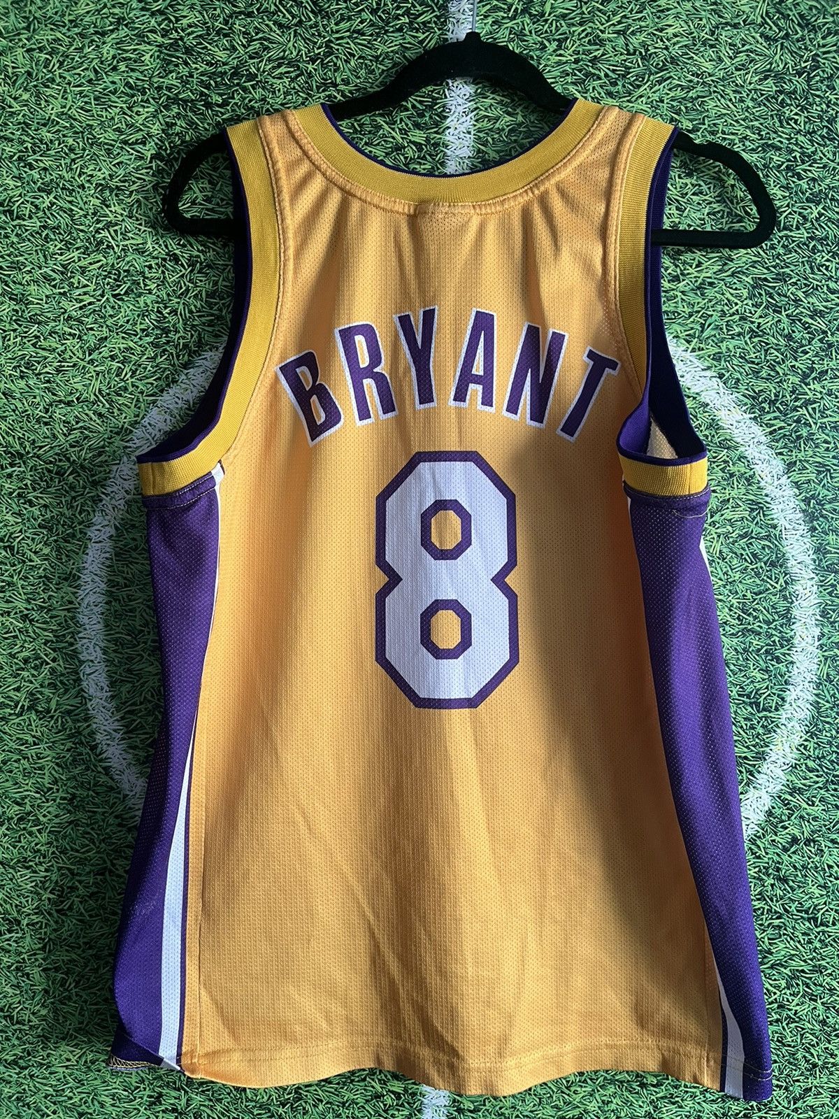 image of Lakers Champion 90's Home Bryant Jersey Vintage in Yellow, Men's (Size Small)