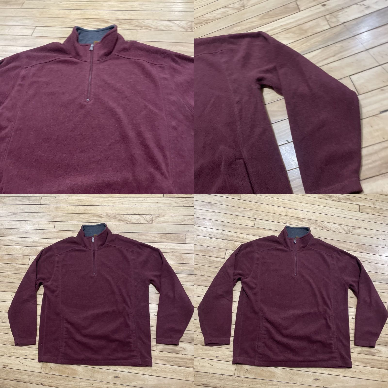 Vintage St. John's Bay Y2k Fleece Sweater Men L Red Maroon 1/4 Quarter Zip Old Money Shirt Size US L / EU 52-54 / 3 - 10 Thumbnail