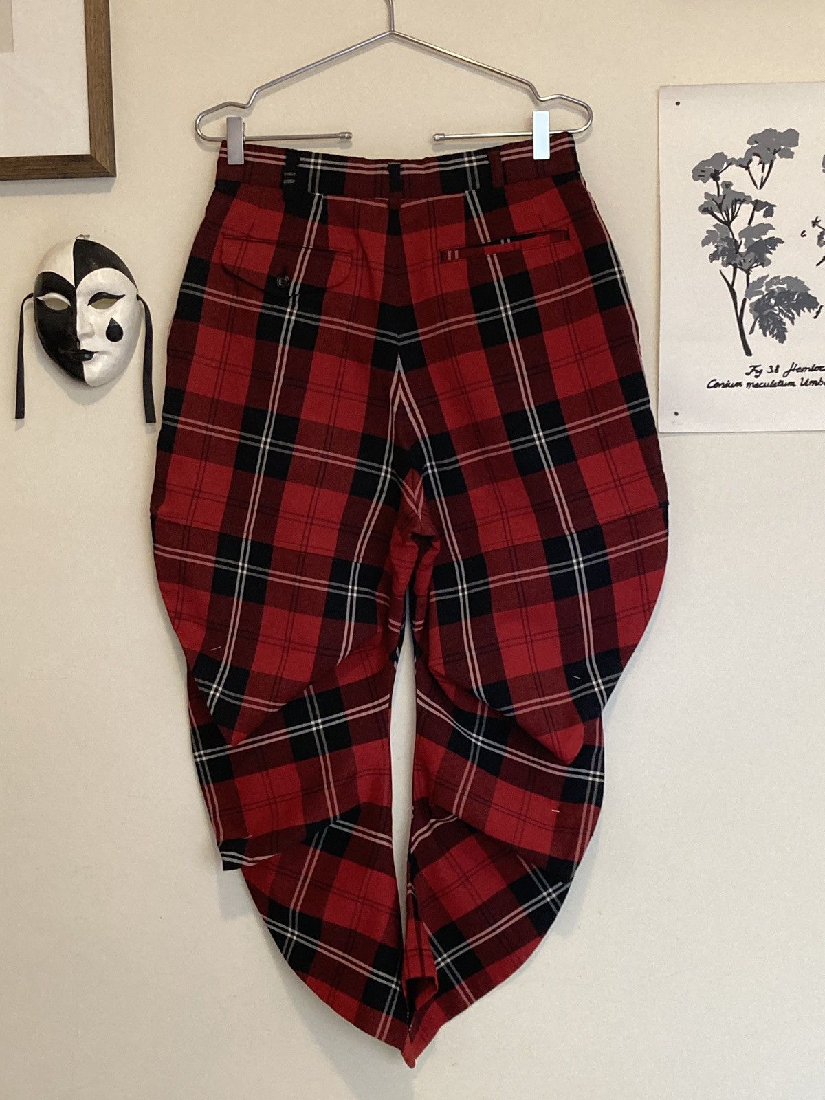 Comme des Garcons Fall 2010 Tartan Wool Banana Trousers Size 28" / US 6 / IT 42 - 2 Thumbnail