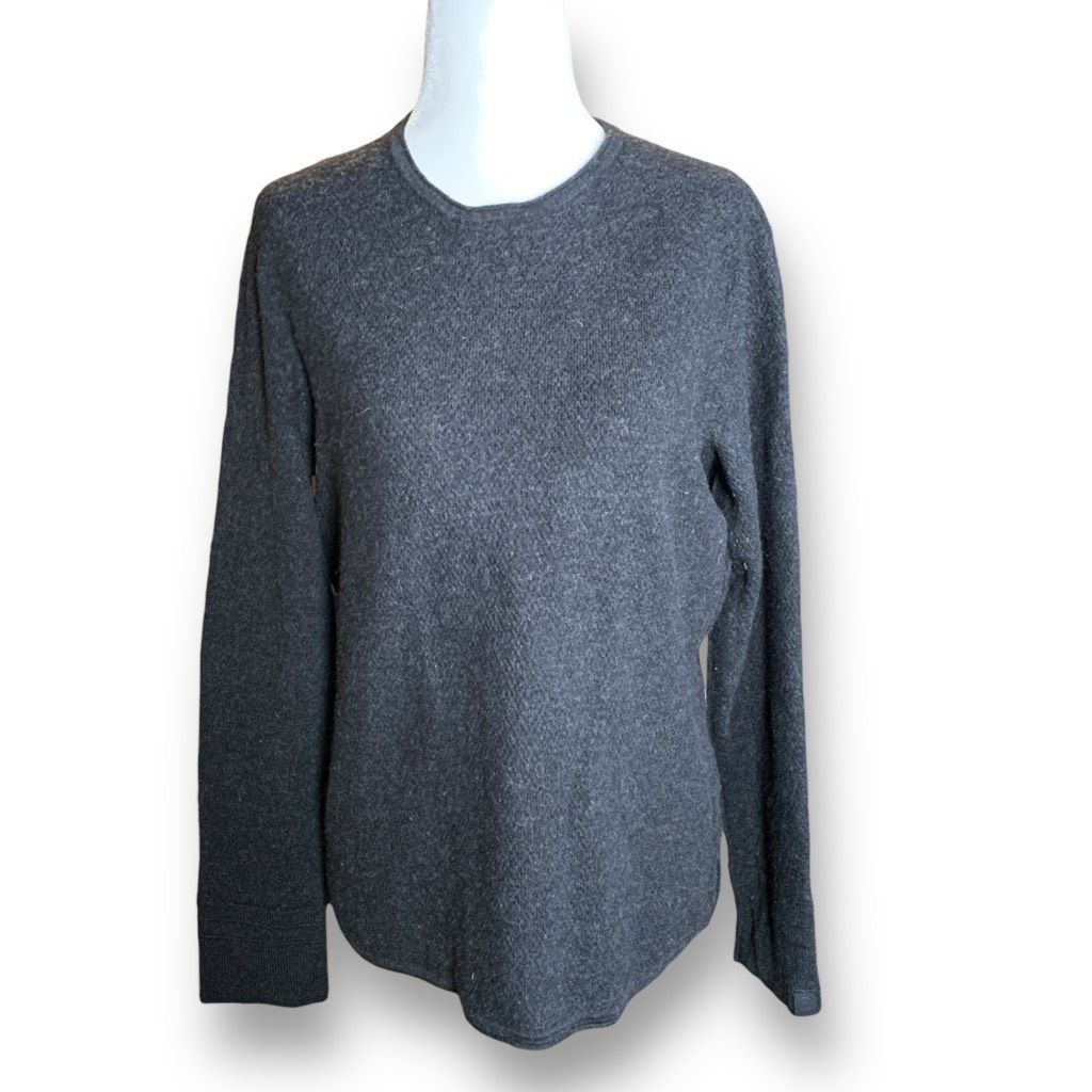 Rag & Bone Rag & Bone Dark Charcoal Gray Wool Blend Neutral Knit Pullov Size L / US 10 / IT 46 - 10 Thumbnail