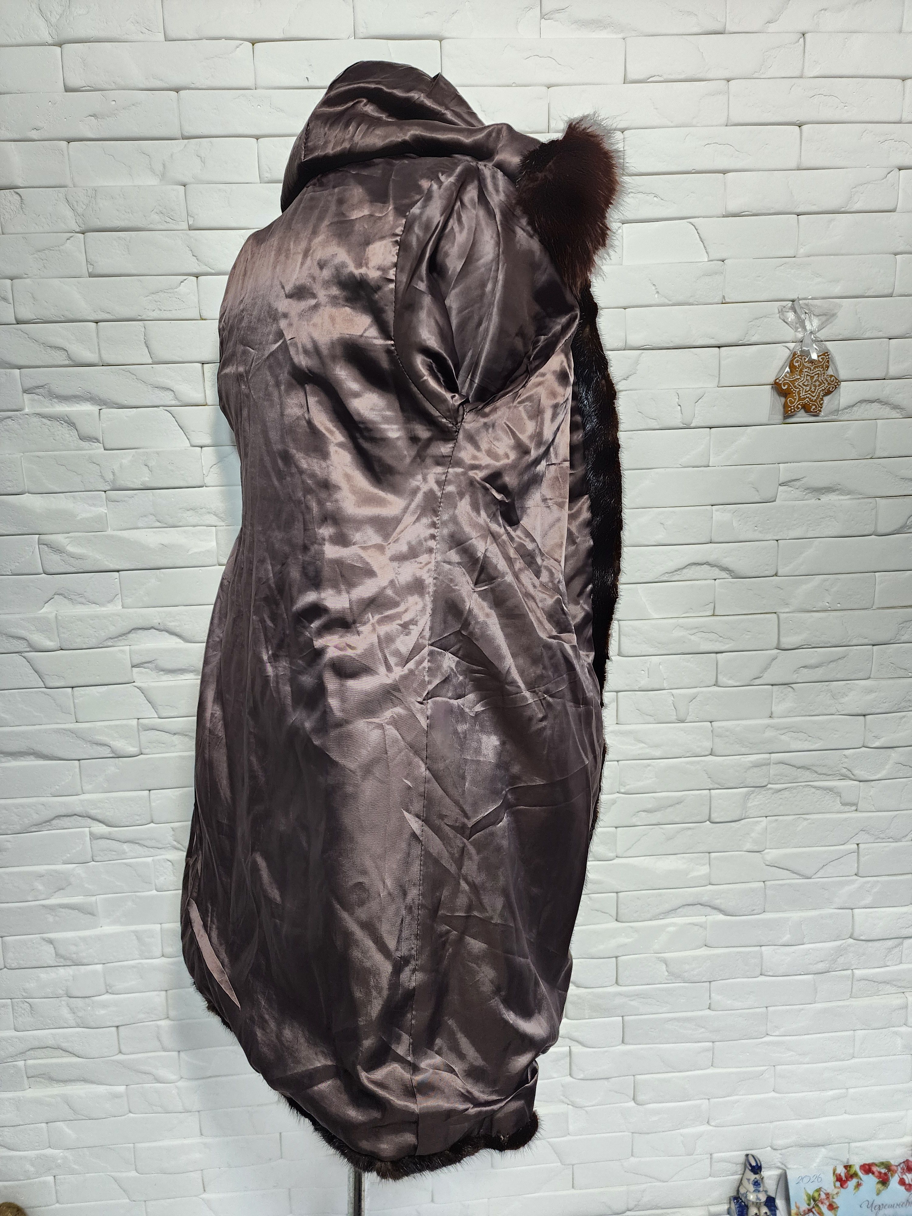 Furla Brown Mink Fur Hooded Coat - Women's Luxury Outerwear Size S / US 4 / IT 40 - 8 Thumbnail