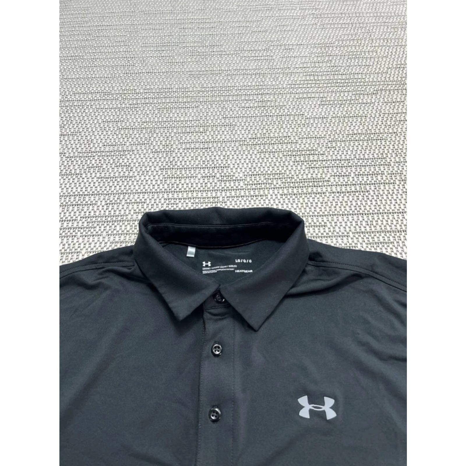 Under Armour Under Armour HeatGear Polo Shirt Mens Large Black Regular Fit Polo Shirt Golf Tennis Logo Size US L / EU 52-54 / 3 - 3 Thumbnail