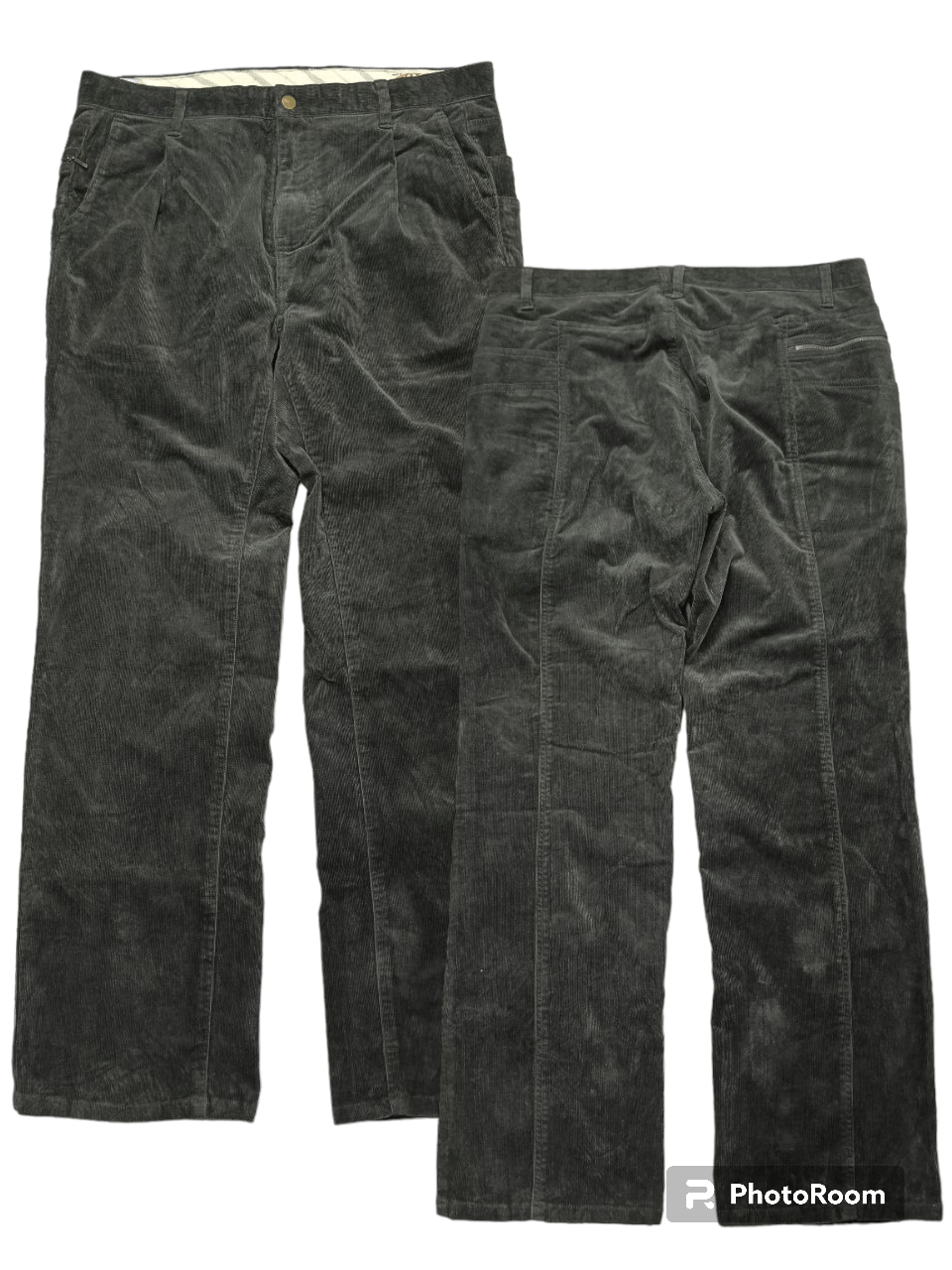 image of Hype x Phil Smart Courduroy Phil Smart Back D0Uble Pocket in Black, Men's (Size 35)
