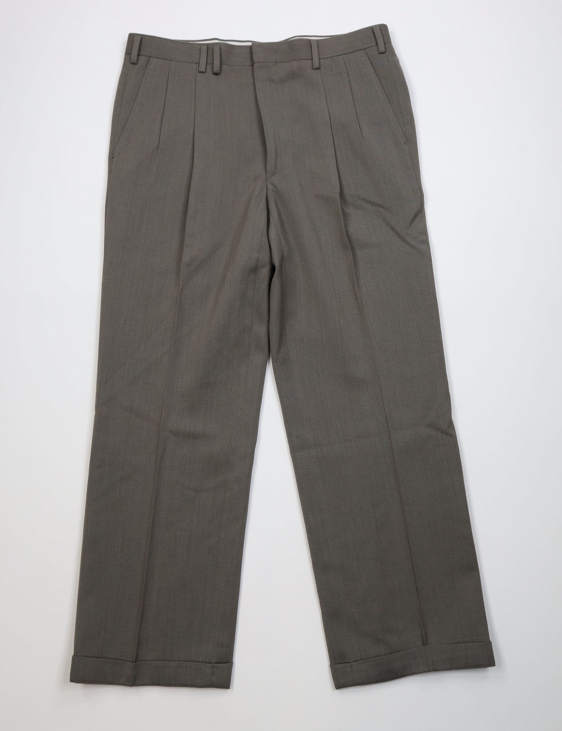 Vintage Vintage 90s Streetwear Wool Knit Wide Leg Chino Pants Gray Size US 34 / EU 50 - 1 Thumbnail