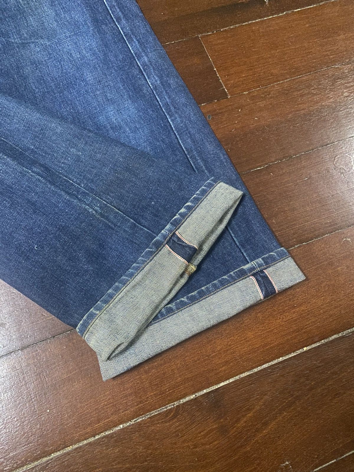 Kapital Vintage Edwin 505 Selvedge fly Button mud wash Denim Jeans Size US 35 - 17 Thumbnail