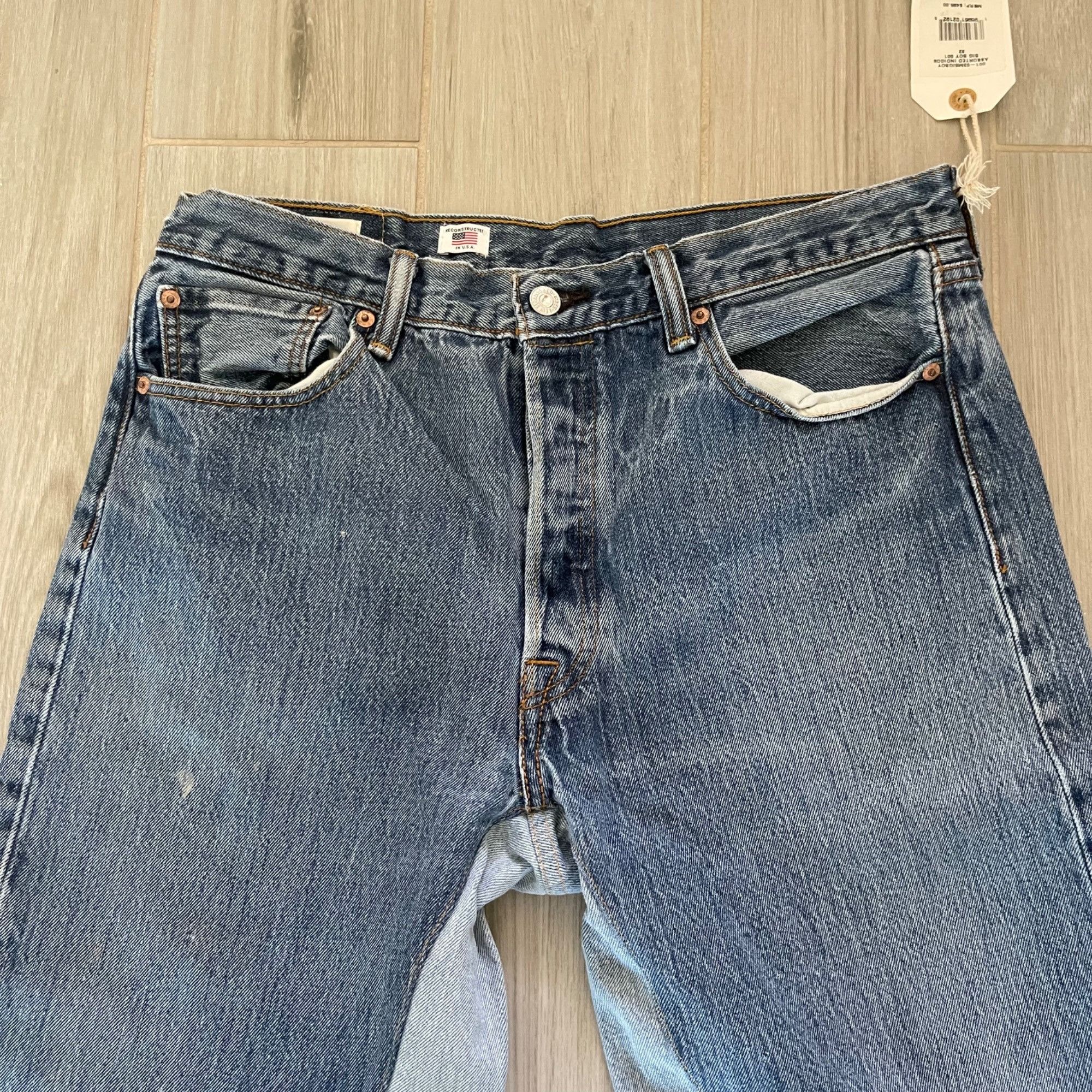 Levi's Vintage Clothing × RE/DONE $495 NWT RE/DONE x LEVI'S ASSORTED INDIGO BIG BOY 501 JEANS Size US 32 / EU 48 - 5 Thumbnail