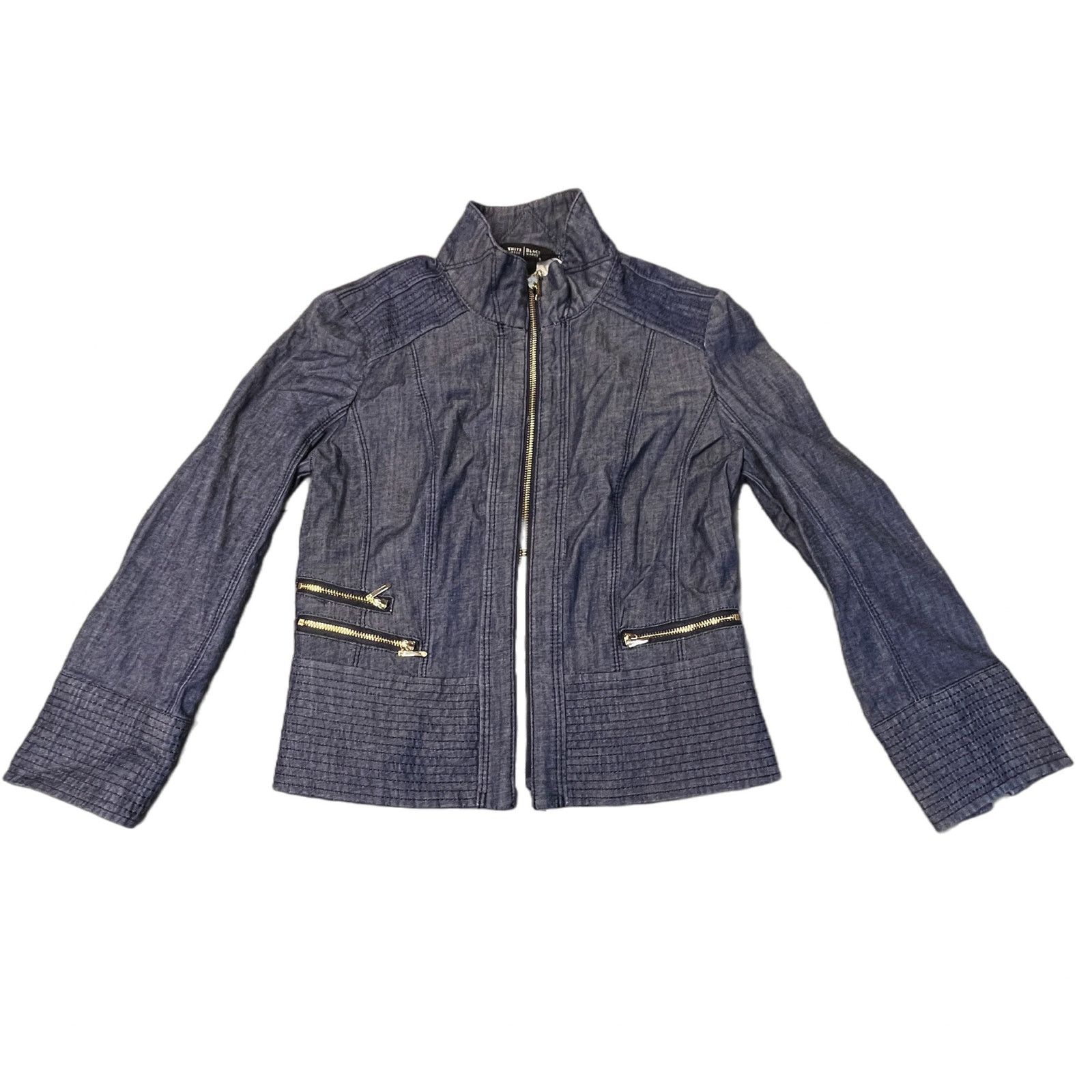 White House Black Market White House Black Market Denim Jacket Womens Size 00 Blue Size XXS / US 00 / IT 34 - 12 Thumbnail