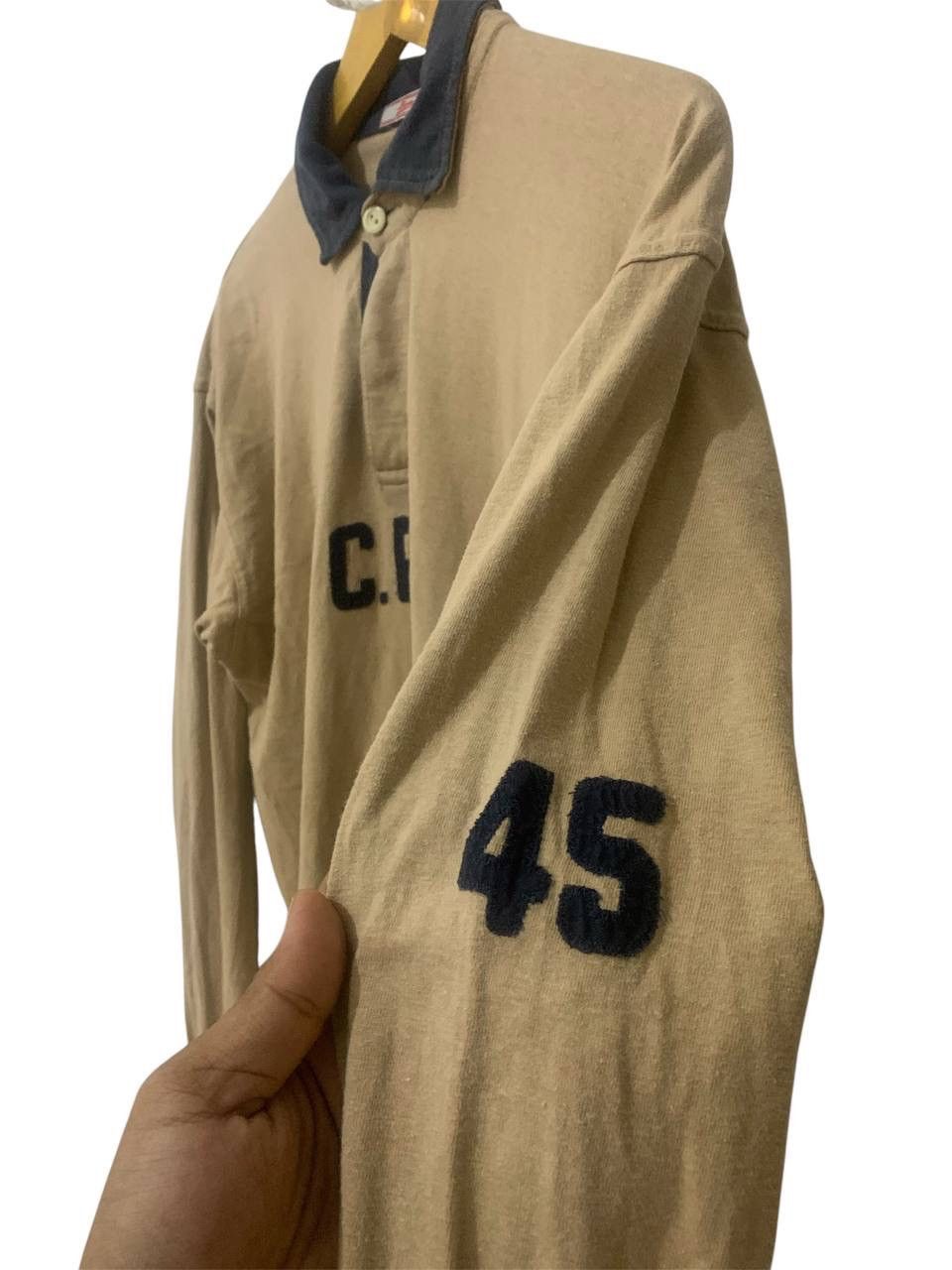 45rpm 1990s 45rpm C.R.W Polo Long Sleeve Shirt Size US L / EU 52-54 / 3 - 4 Thumbnail