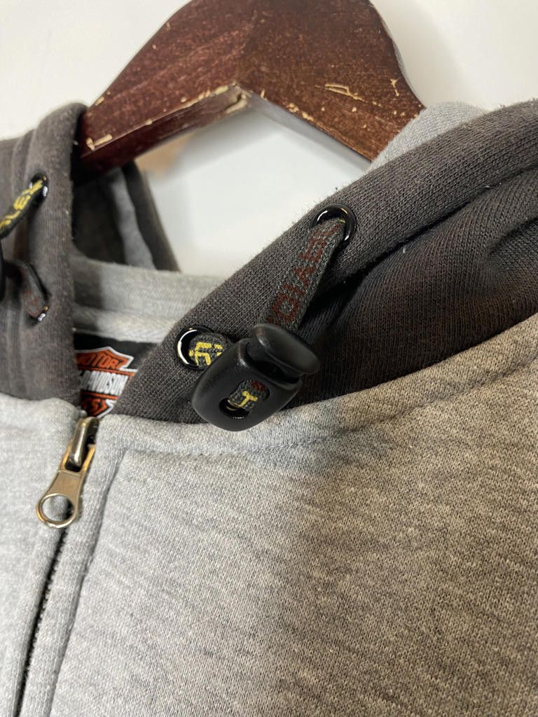 Harley Davidson Vintage Y2K Harley Davidson Hoodie Gray Black Orange Size XL Size US XL / EU 56 / 4 - 8 Thumbnail