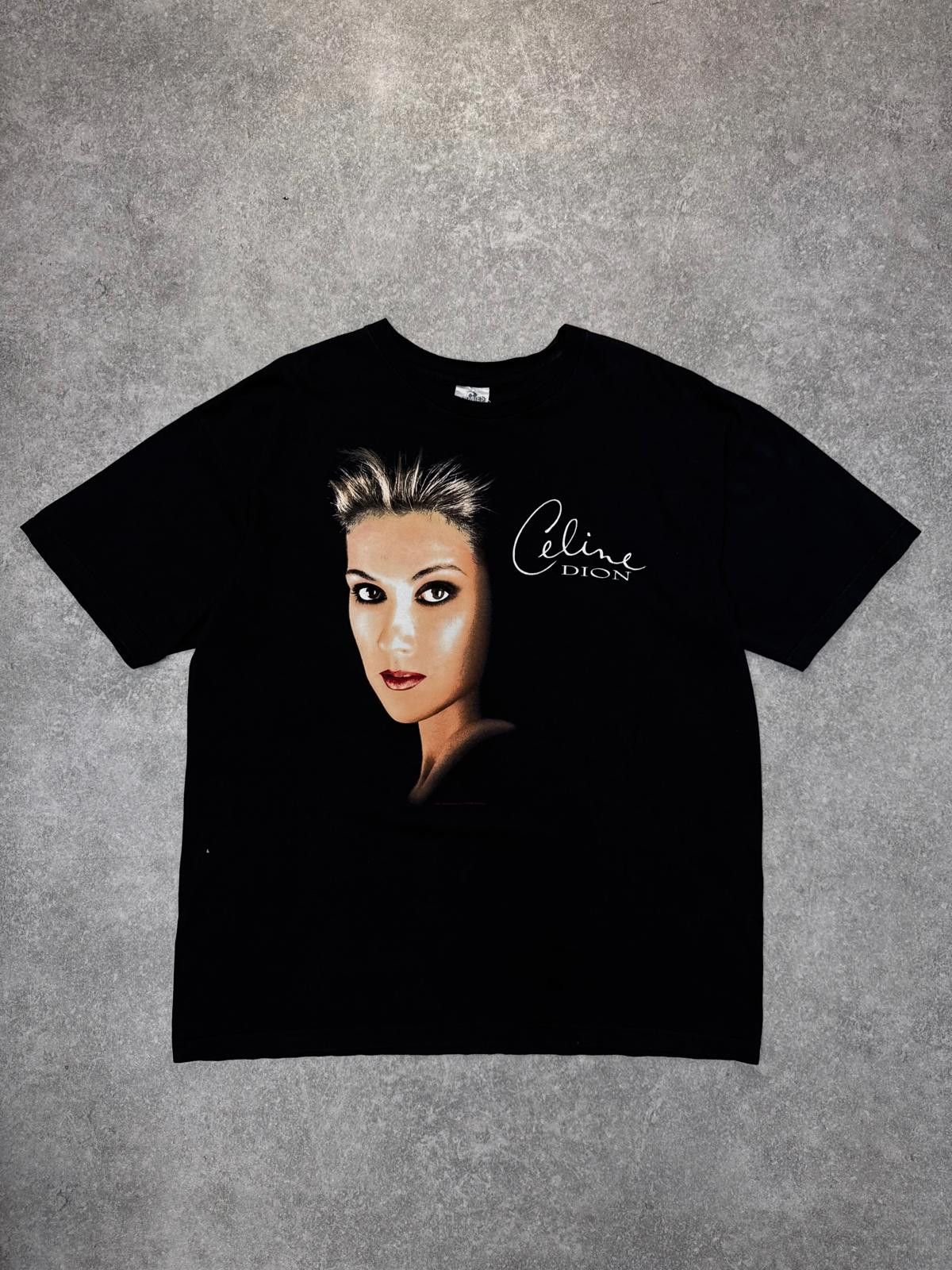 Designer 90s Celine Dion Black Graphic Tee Size ONE SIZE - 1 Thumbnail