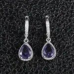 Other Women's Amethyst Purple Gemstone Teardrop Dangle Earrings Size ONE SIZE - 3 Thumbnail