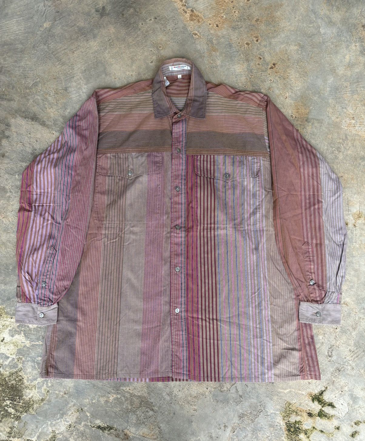 Saint Laurent Paris Vintage Saint Laurent Paris Stripe Shirt Size US M / EU 48-50 / 2 - 1 Thumbnail