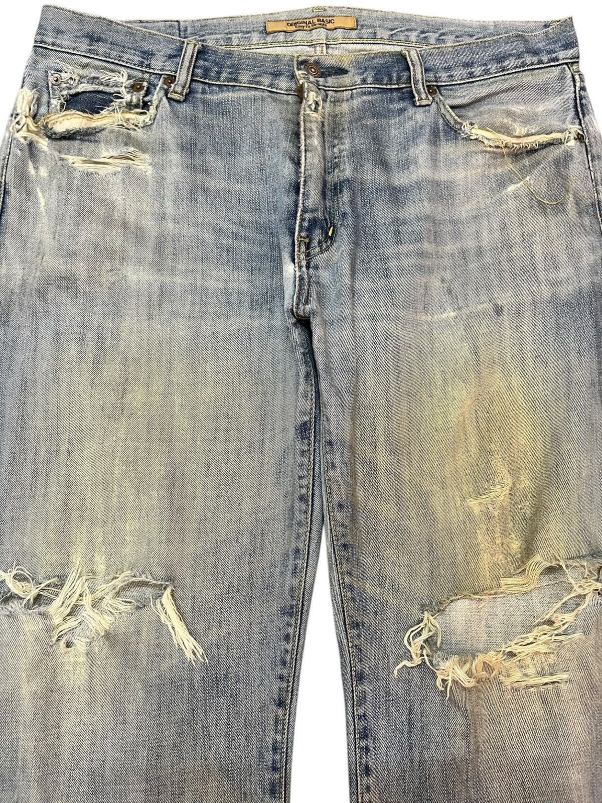 Jun Takahashi × Uniqlo Vintage Uniqlo S-003 Mudwash Faded Distressed Denim Size US 36 / EU 52 - 2 Thumbnail
