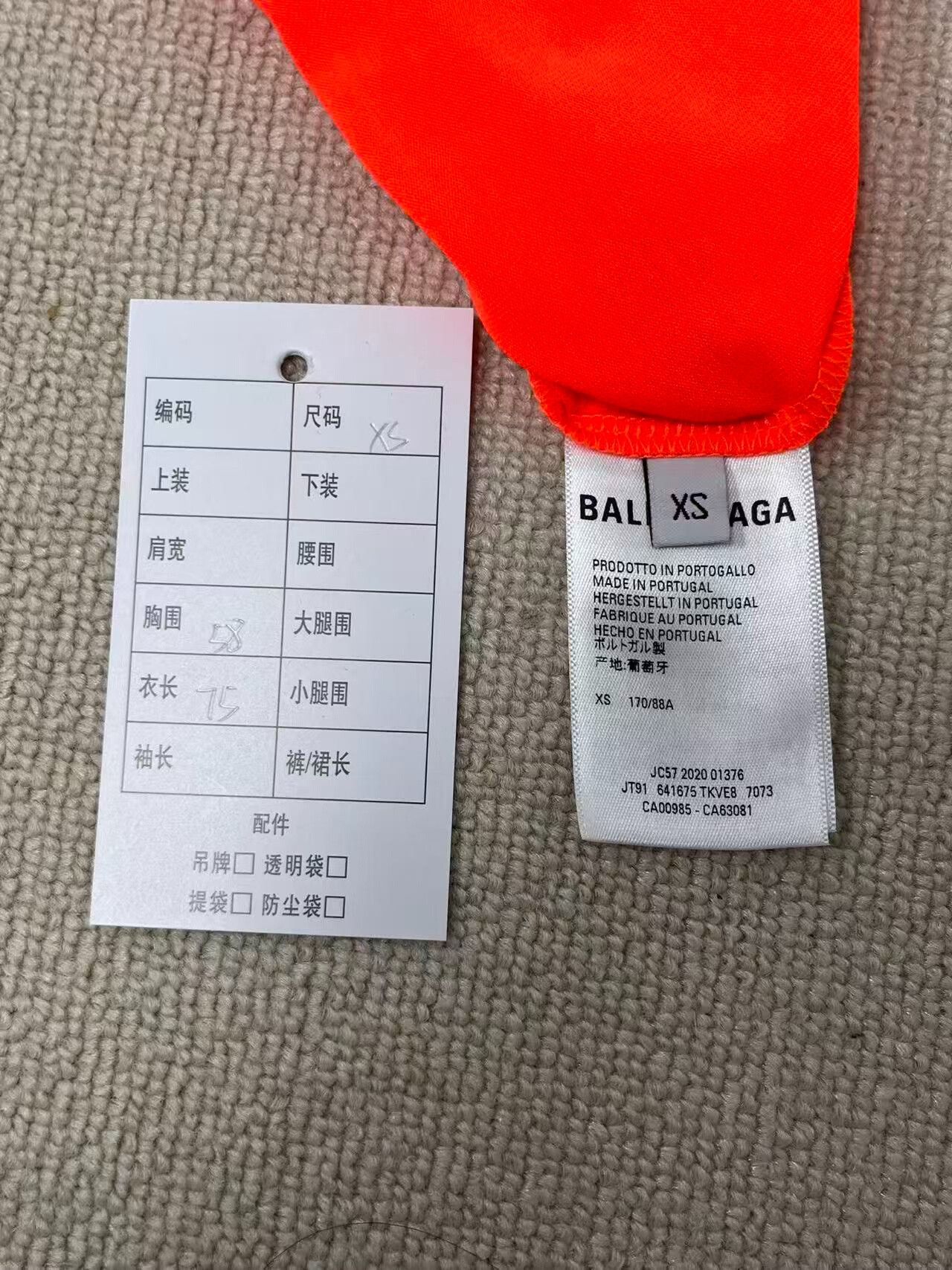 balenciaga men's orange short sleeve t-shirt
