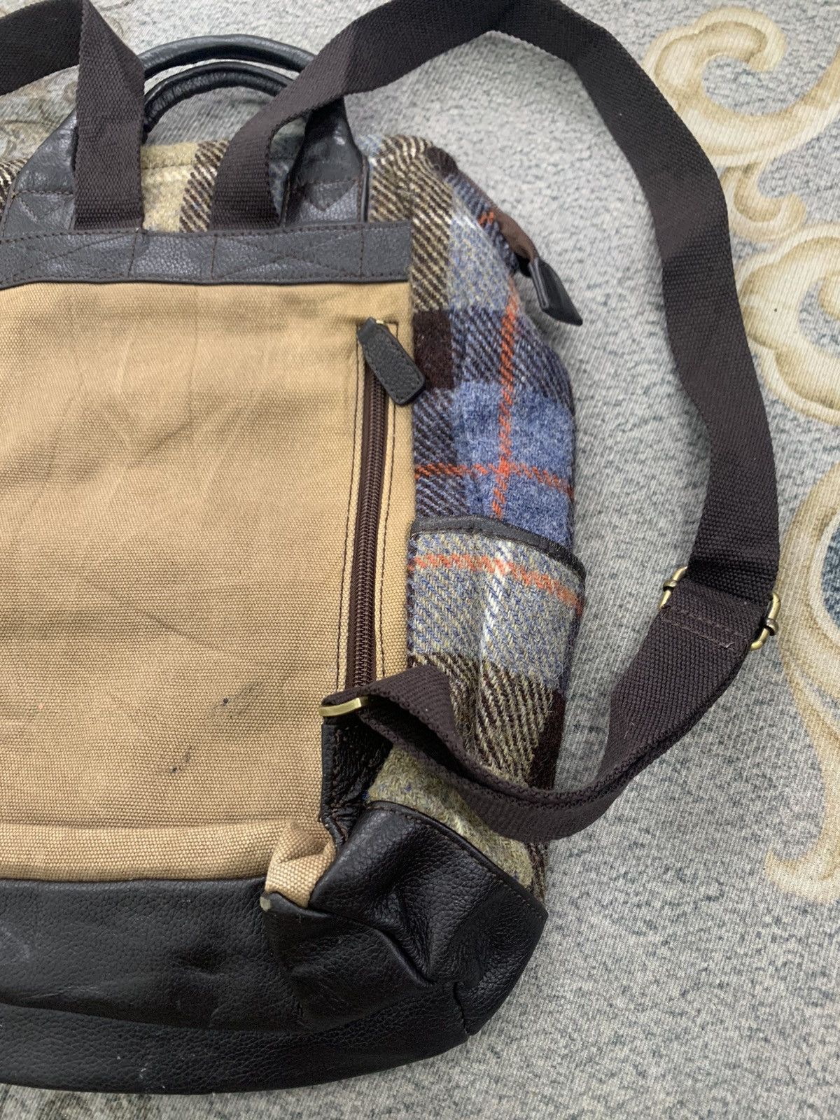 Harris Tweed British Green Harris Tweed Mini Backpack 2 in 1 Style Size ONE SIZE - 9 Thumbnail