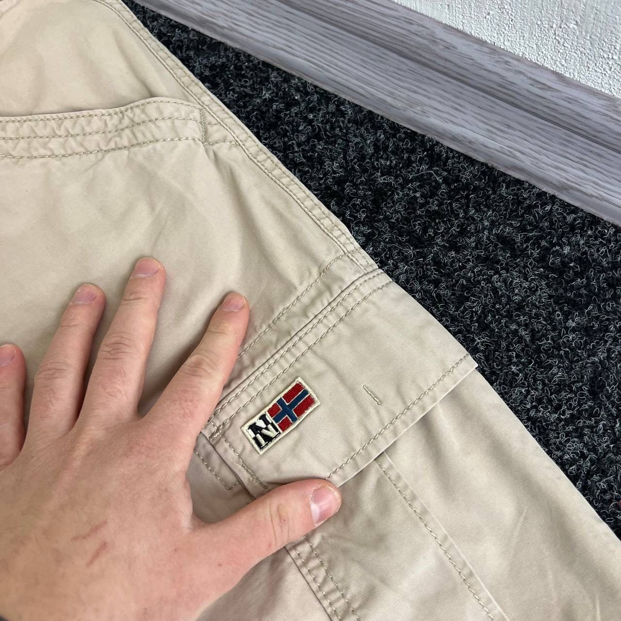 Napapijri × Vintage Shorts Cargo Napapijri Vintage Multi Pocket Y2k Style Baggy Size US 38 / EU 54 - 3 Thumbnail