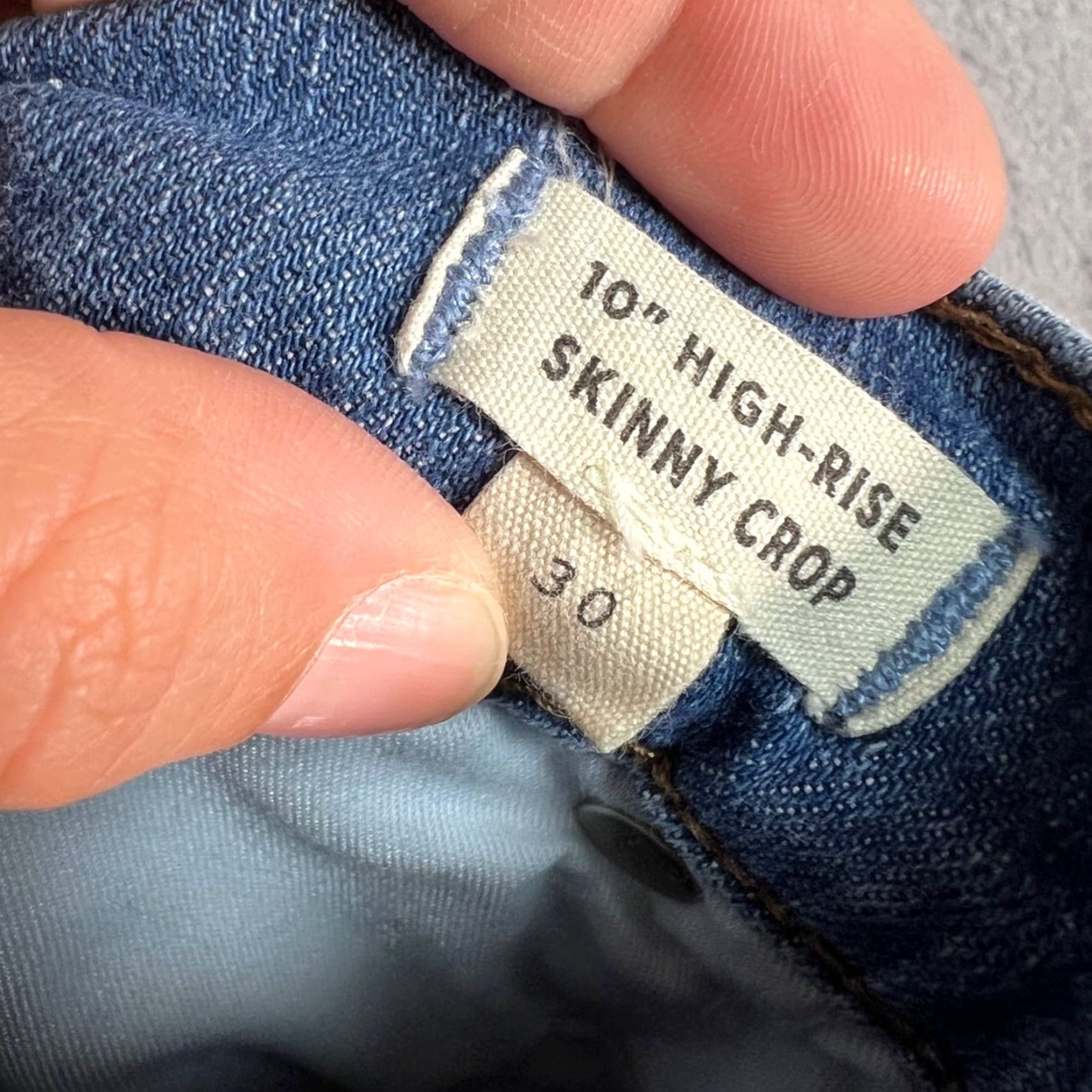 Madewell Madewell Jeans Womens 30 Medium Wash Denim High-Rise Skinny Crop 5-Pocket — Cotton Blend Button Closure Vintage No Size 30" / US 8 / IT 44 - 4 Thumbnail