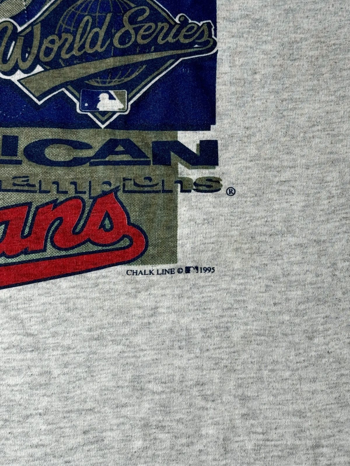 Chalk Line × Vintage 90s Cleveland Indians 1995 World Series Chalk Line T Shirt Size US XXL / EU 58 / 5 - 3 Thumbnail