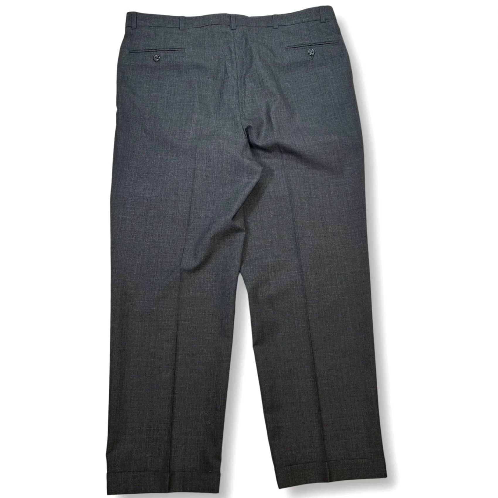 Ralph Lauren Lauren Ralph Lauren Mens Dress Pants Gray Wool Pleated 36x32 Super 100s Size US 36 / EU 52 - 2 Thumbnail