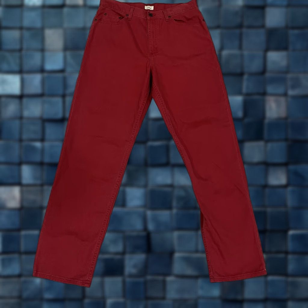 Vintage L.L. Bean Pants Womens Size 14 Straight Leg Chino Pockets Red Shirt? Size 36" / US 14 / IT 50 - 1 Thumbnail