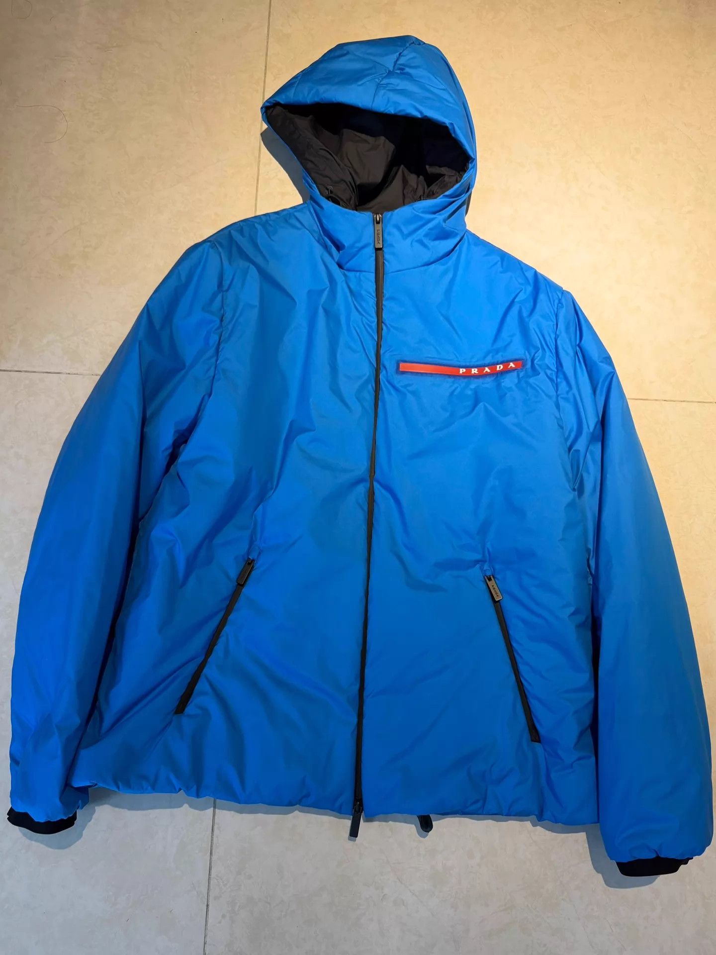 Prada Prada Linea Rossa Reversible Racing Blue/Black Down Jacket Size US XL / EU 56 / 4 - 1 Thumbnail